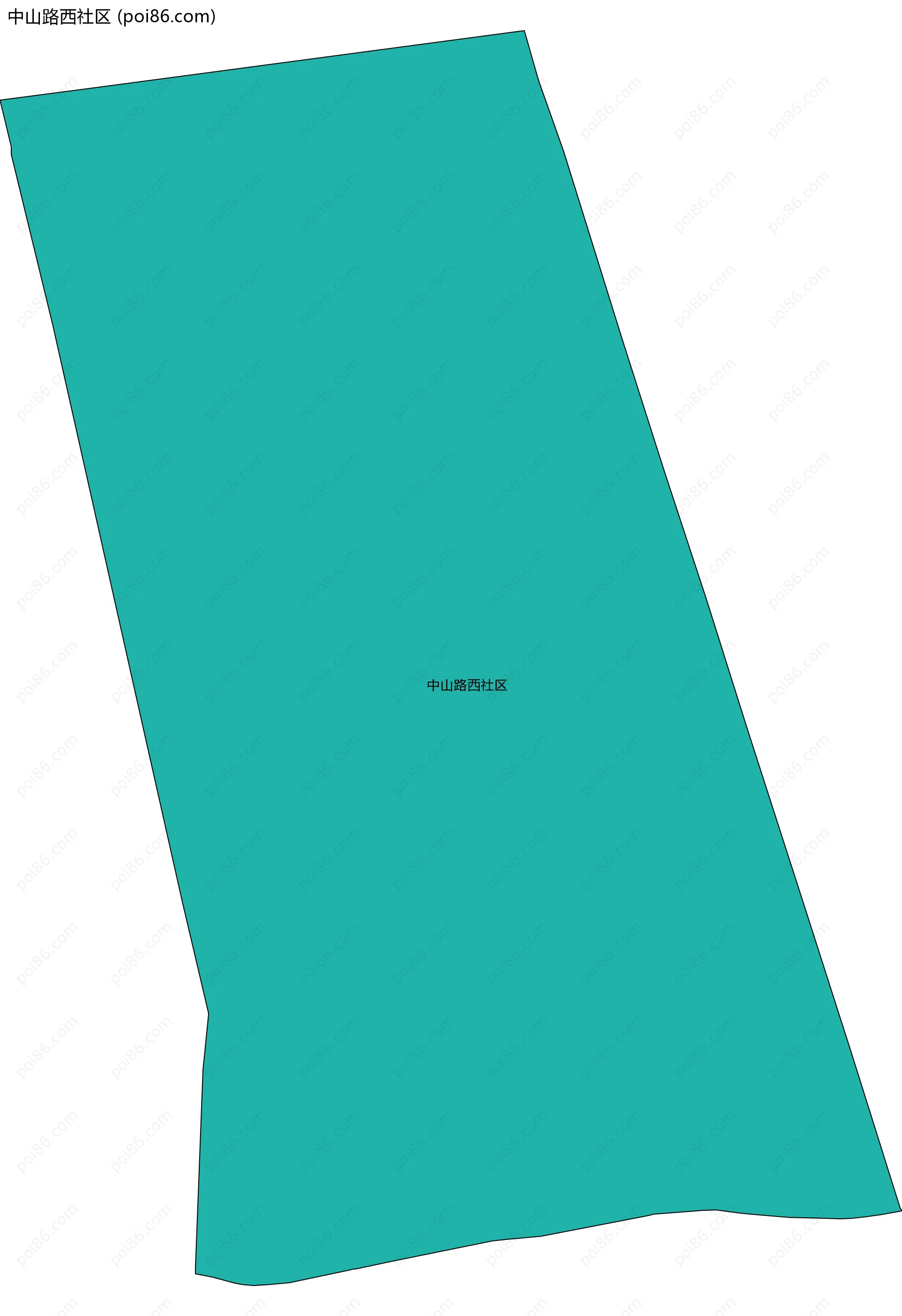 中山路西社区边界地图