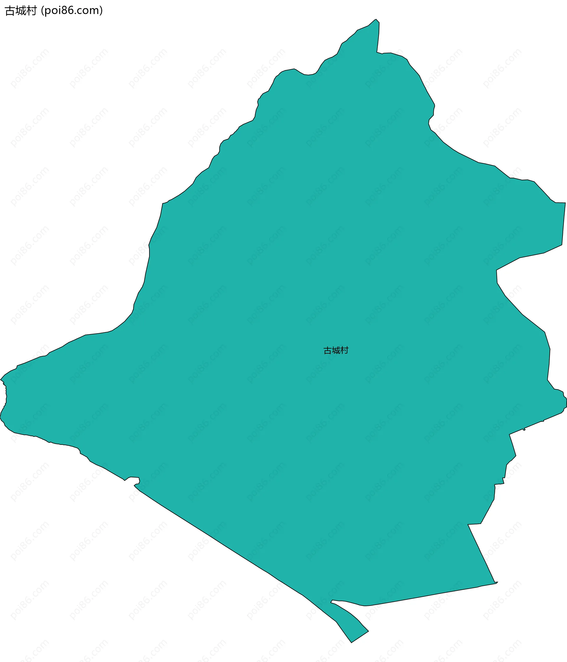 古城村边界地图