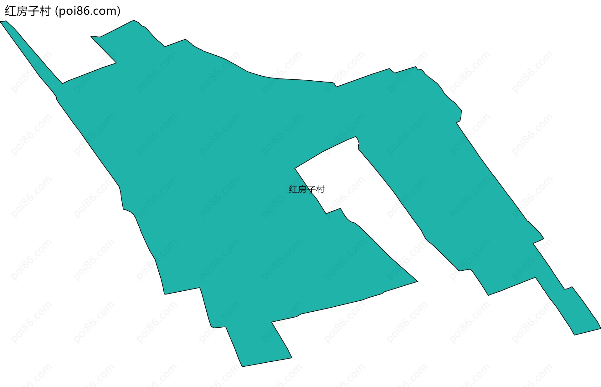 红房子村边界地图