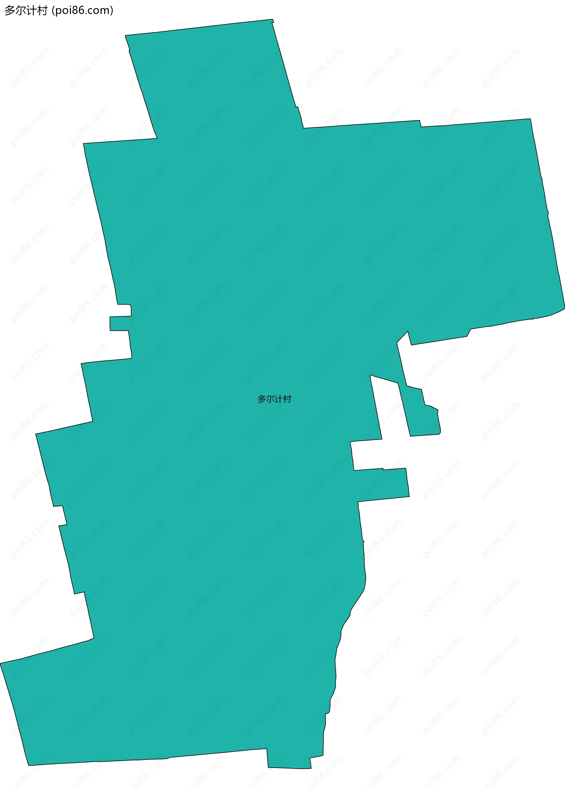 多尔计村边界地图