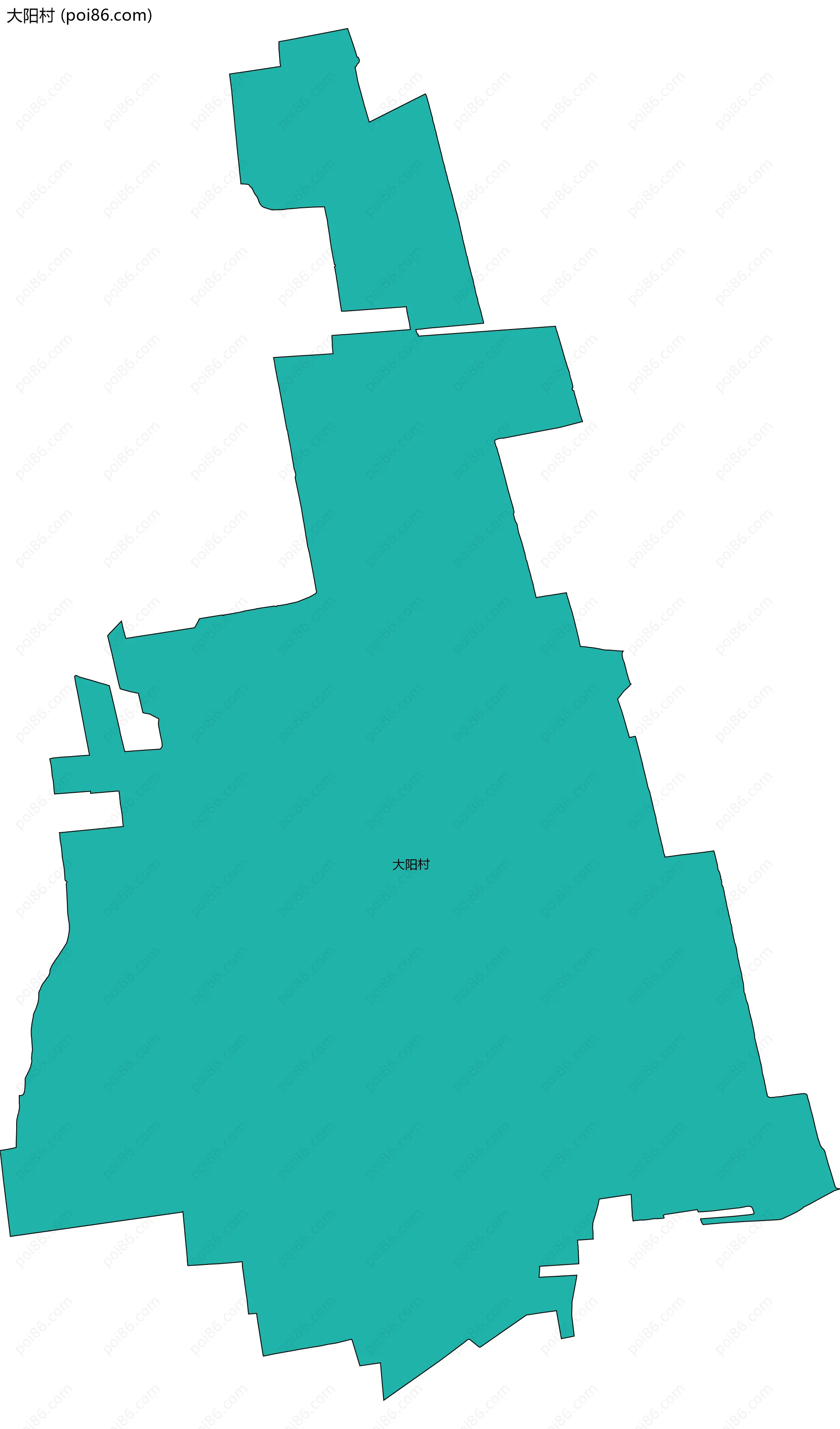 大阳村边界地图