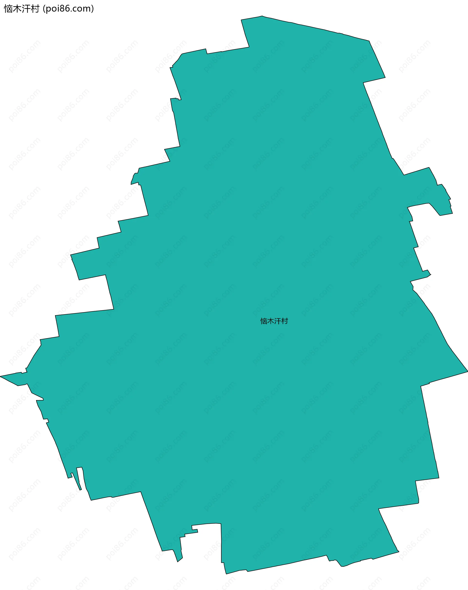 恼木汗村边界地图