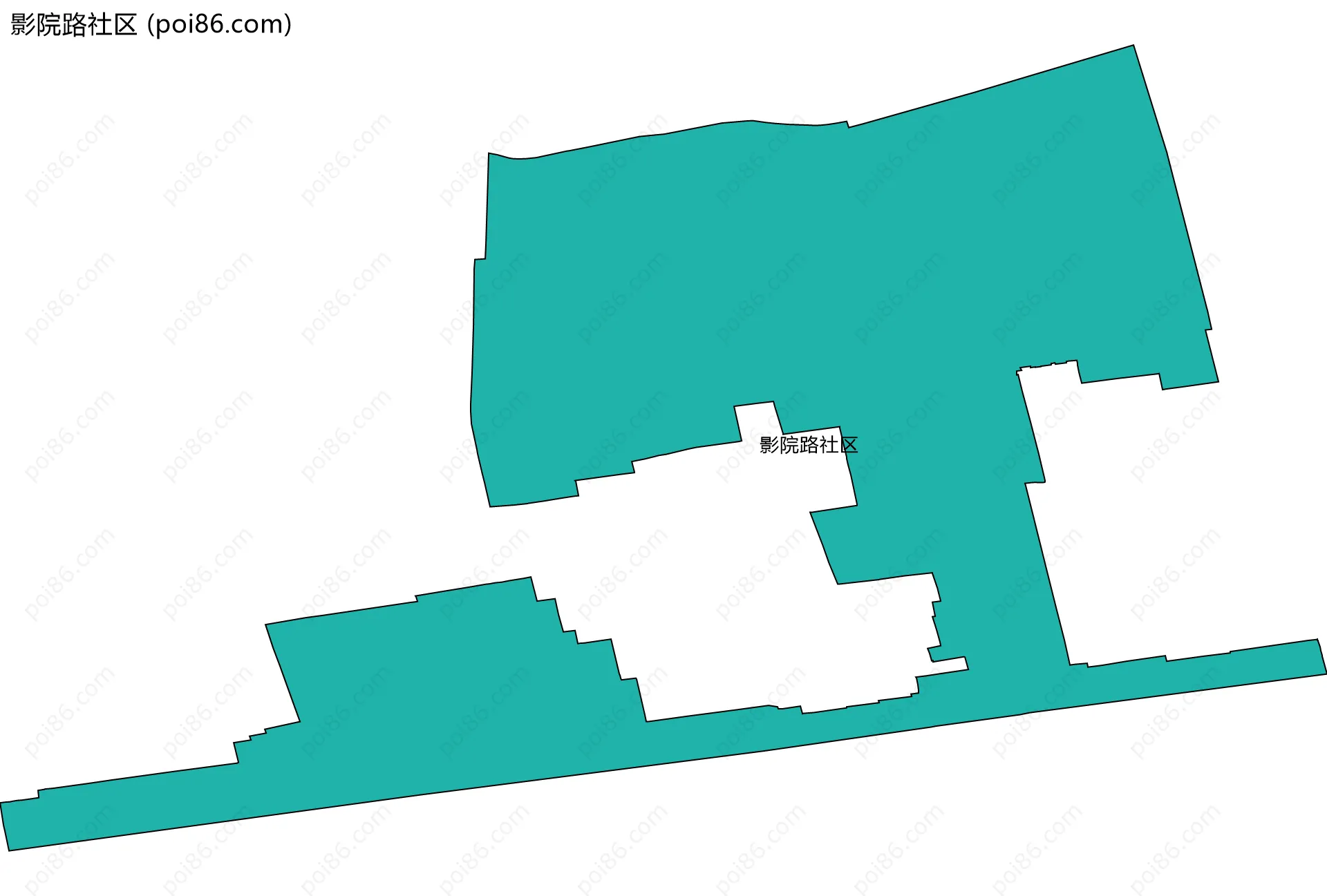 影院路社区边界地图
