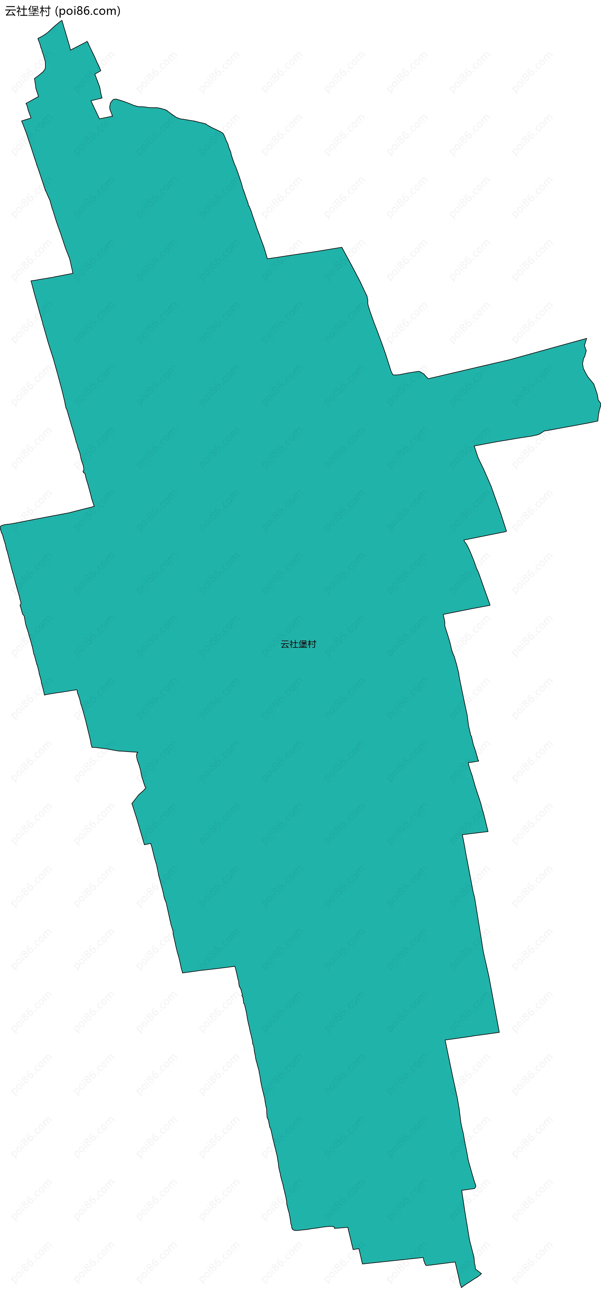 云社堡村边界地图