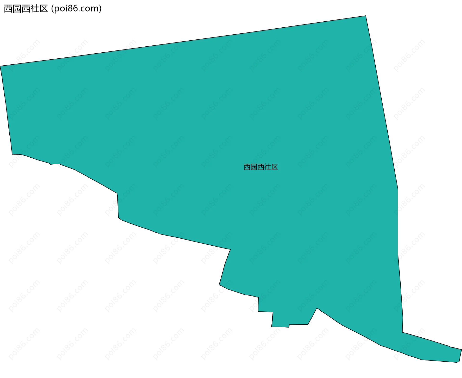 西园西社区边界地图
