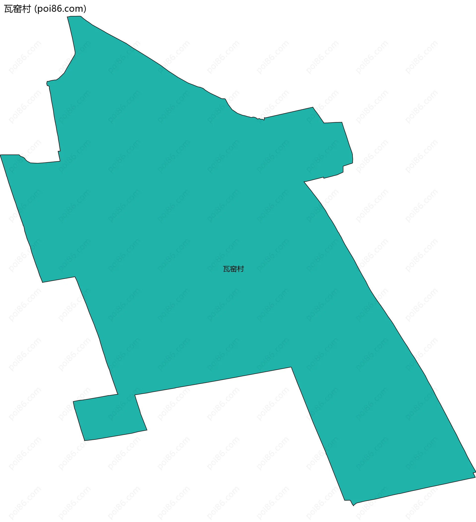 瓦窑村边界地图