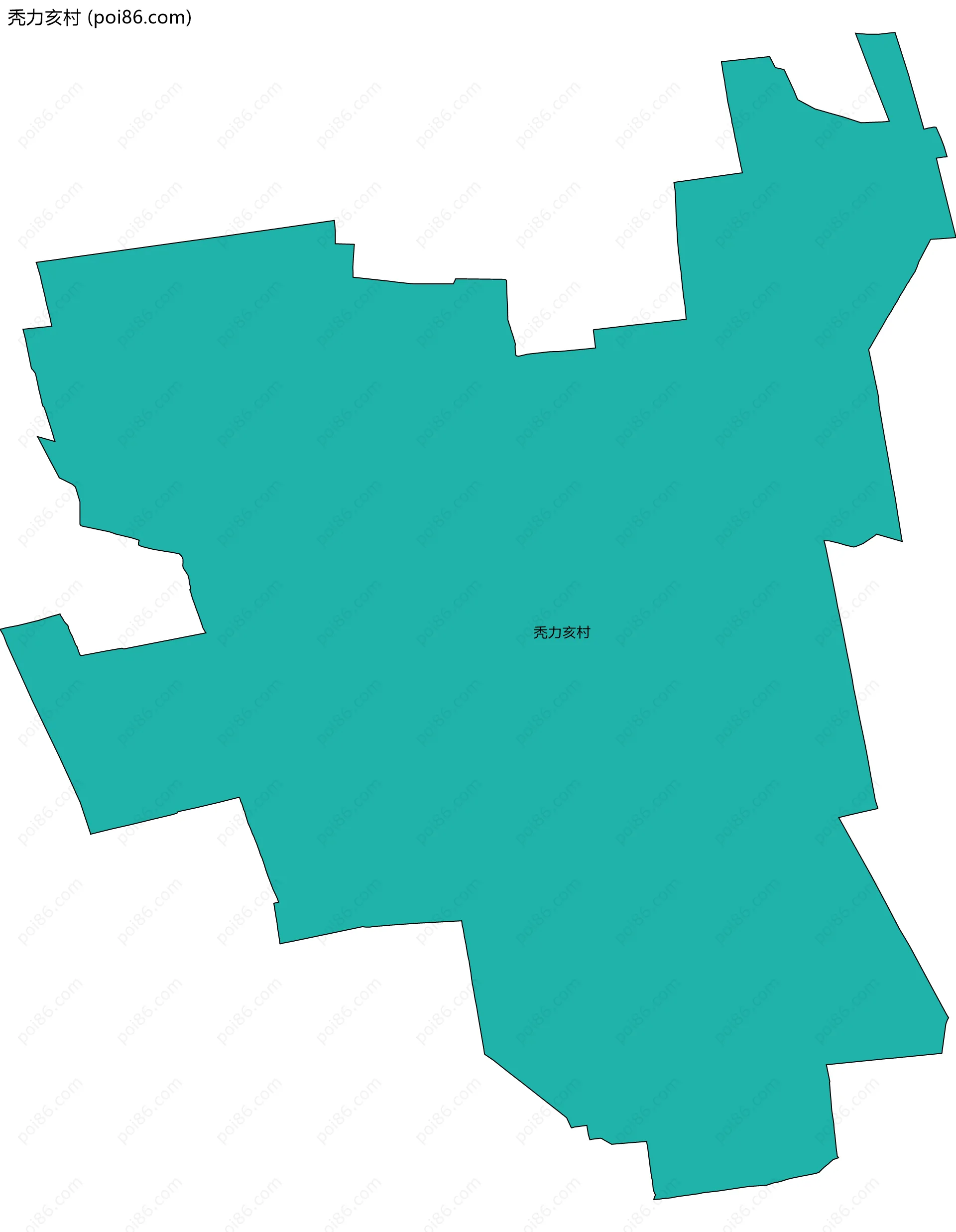 秃力亥村边界地图