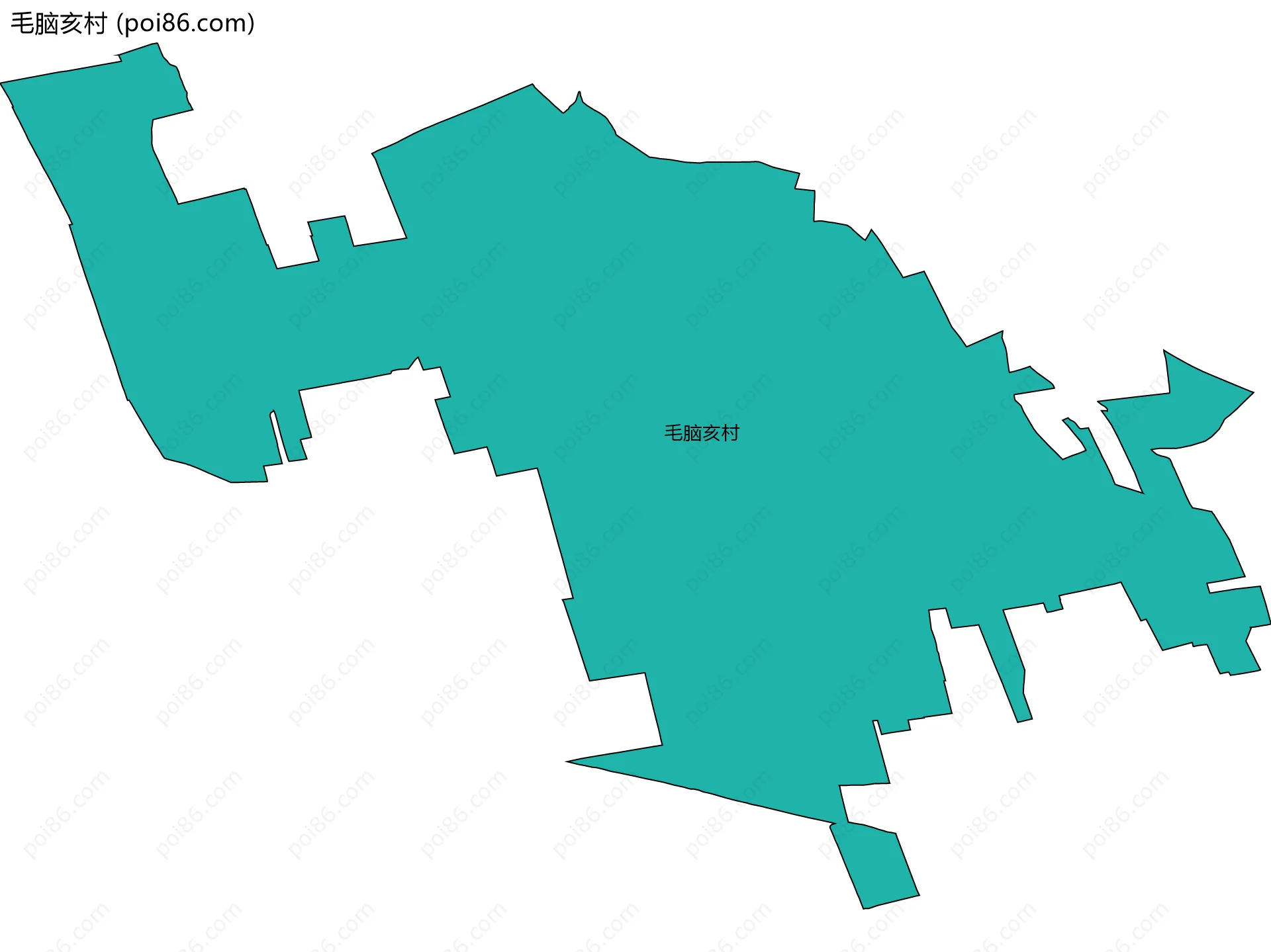 毛脑亥村边界地图