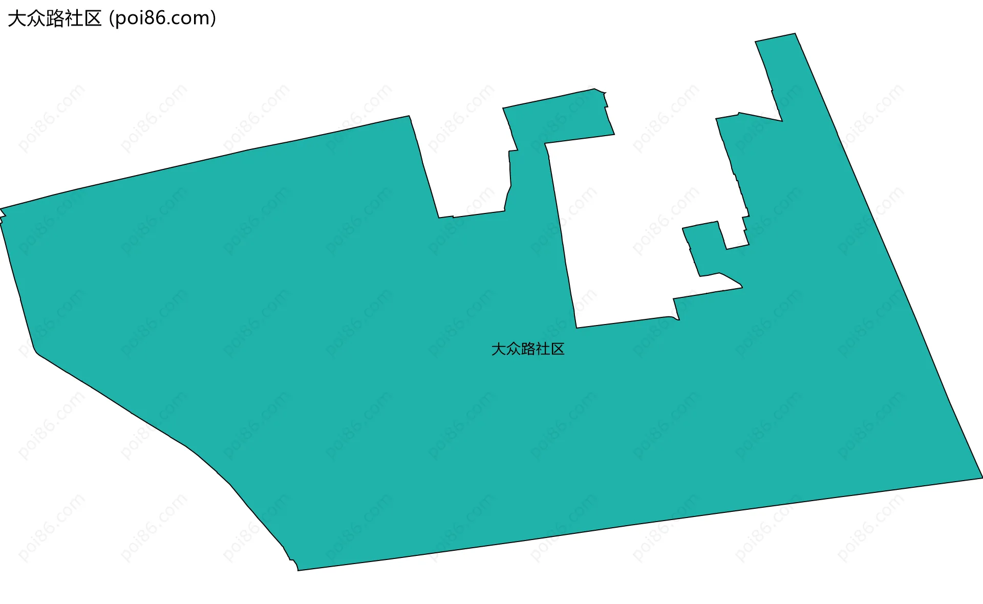 大众路社区边界地图