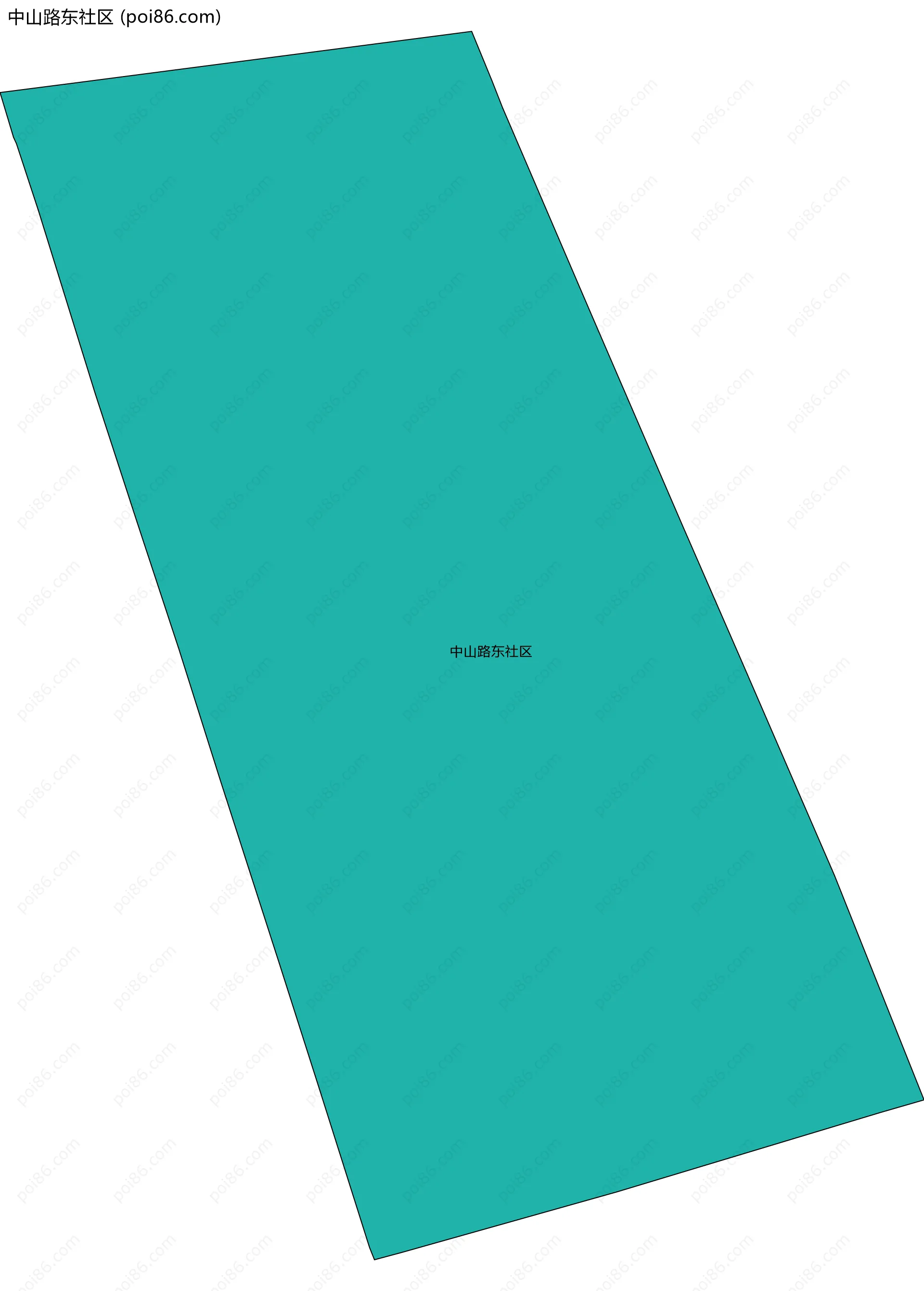 中山路东社区边界地图