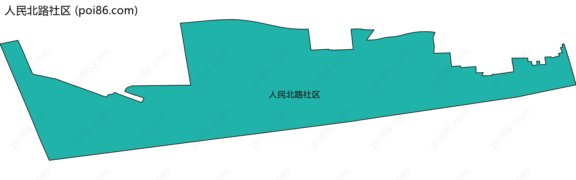 人民北路社区边界地图