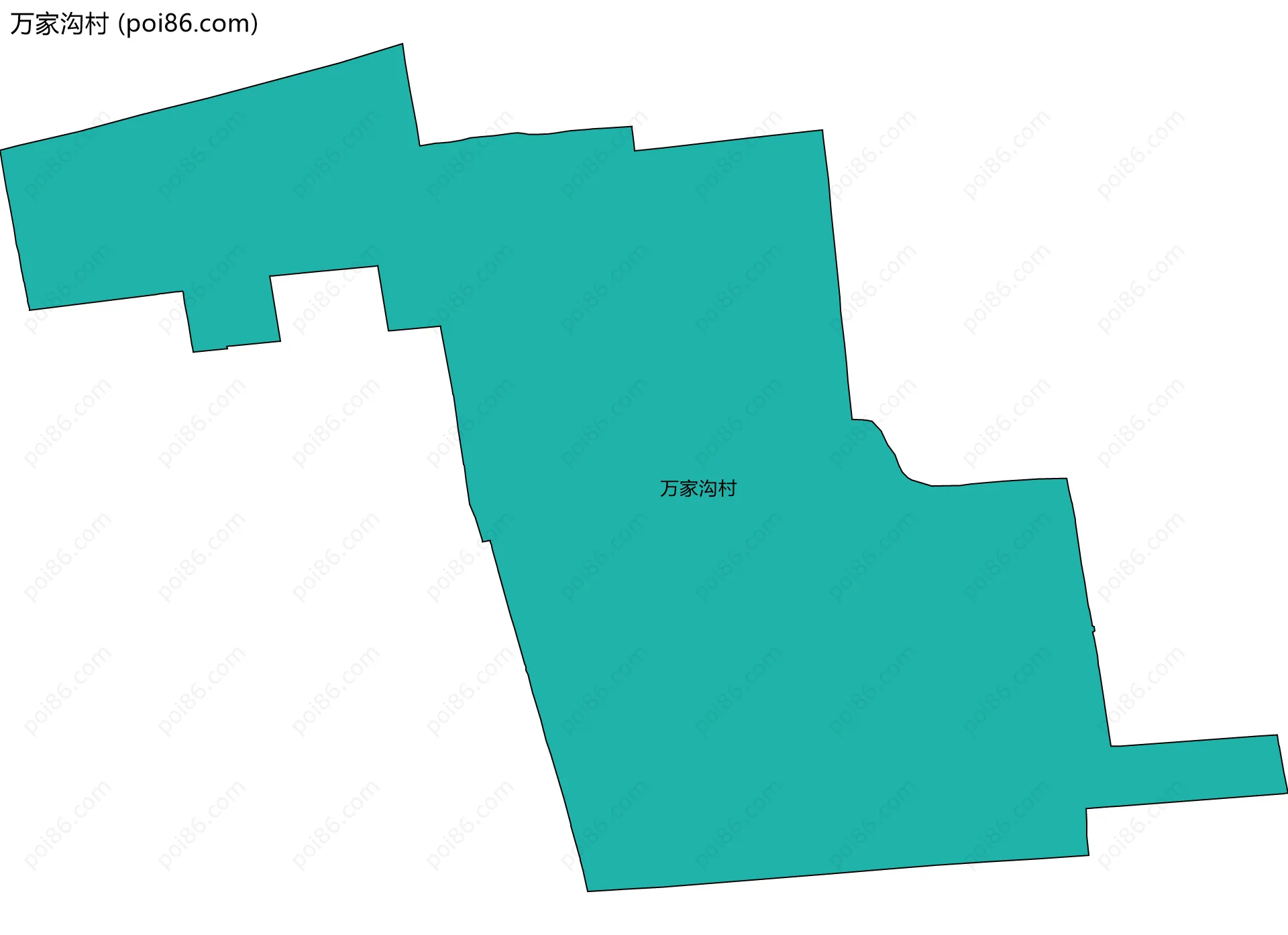 万家沟村边界地图
