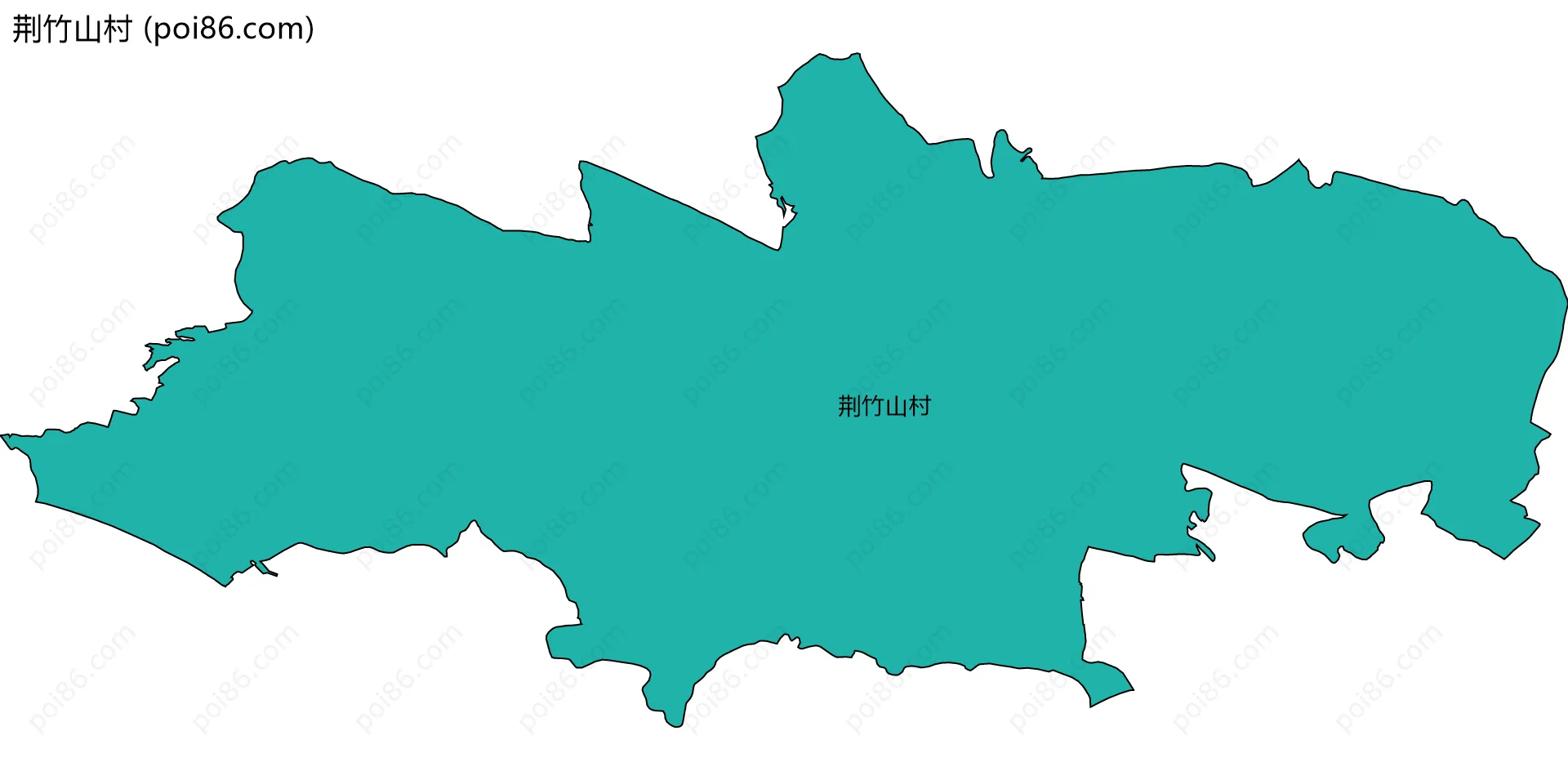 荆竹山村边界地图