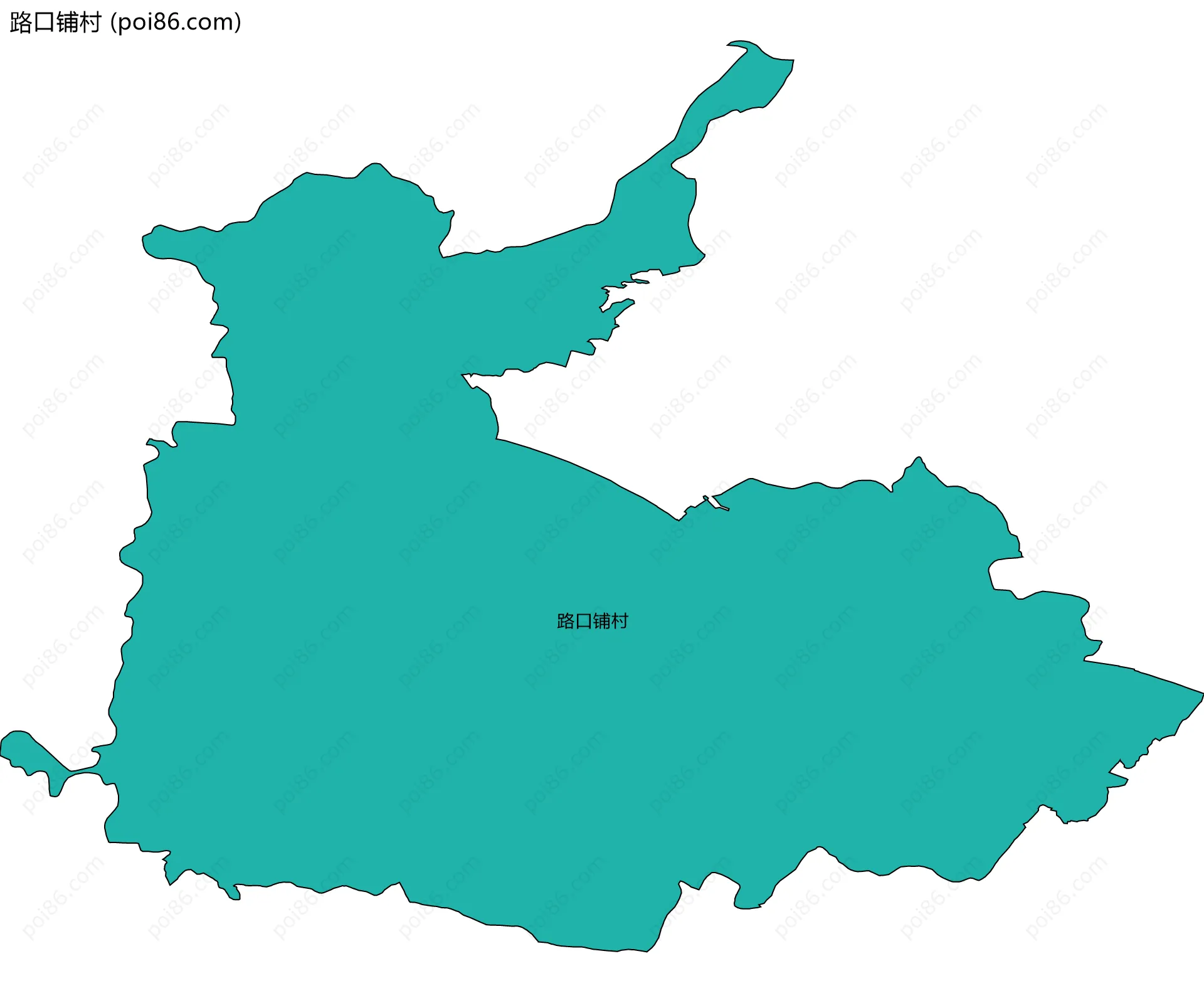 路口铺村边界地图