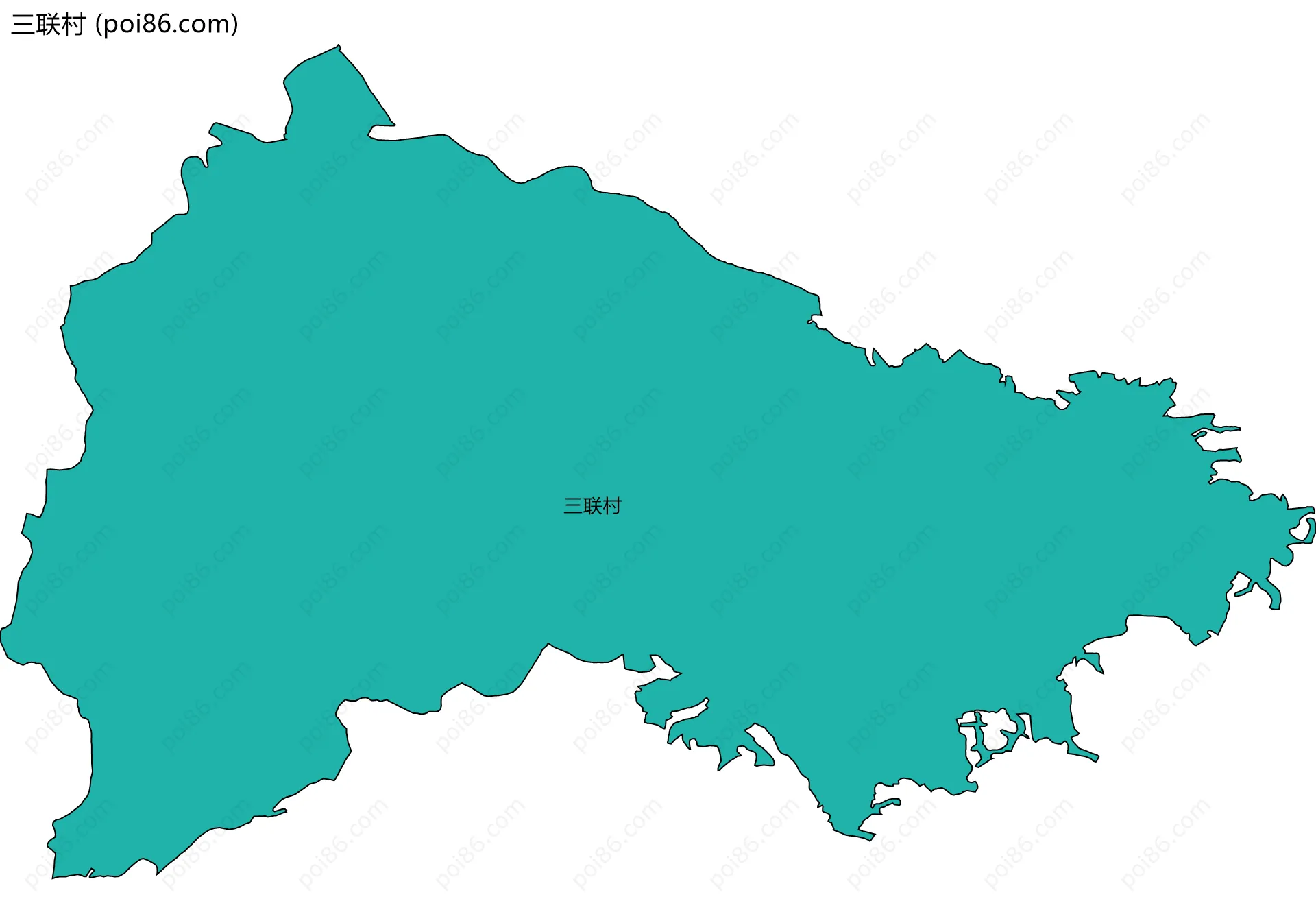 三联村边界地图
