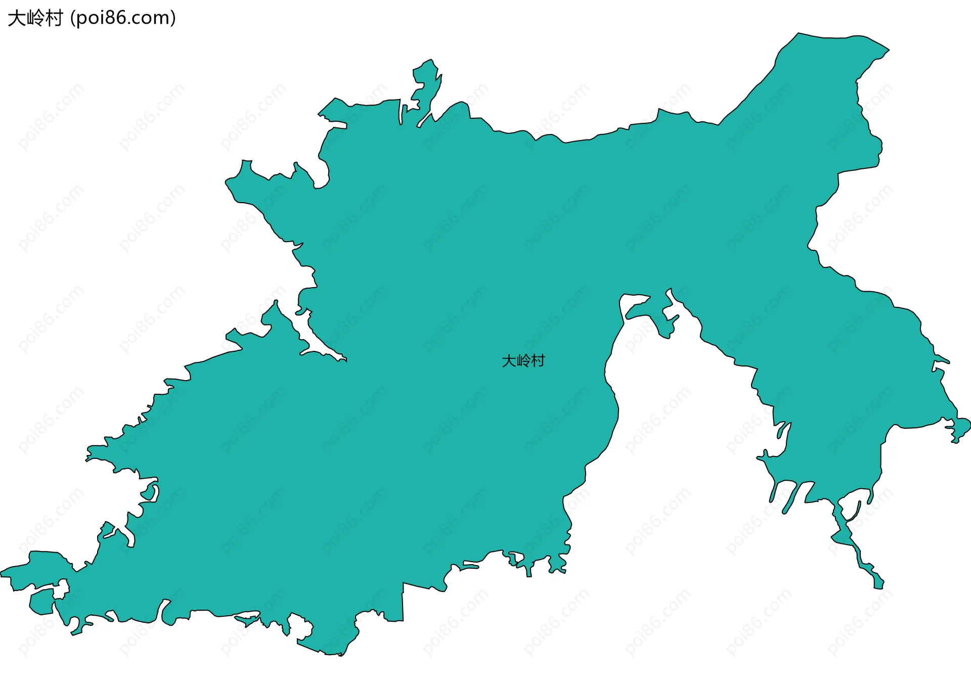 大岭村边界地图