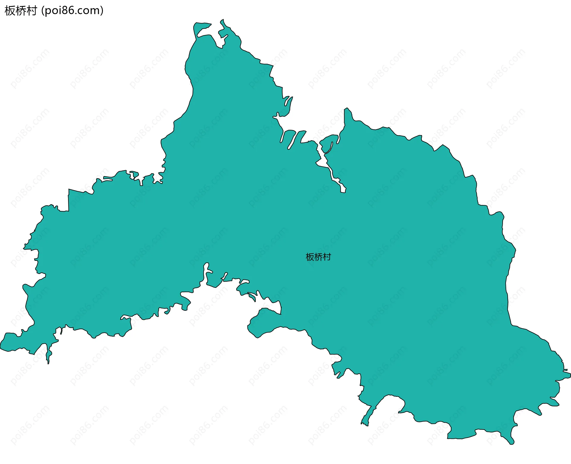 板桥村边界地图