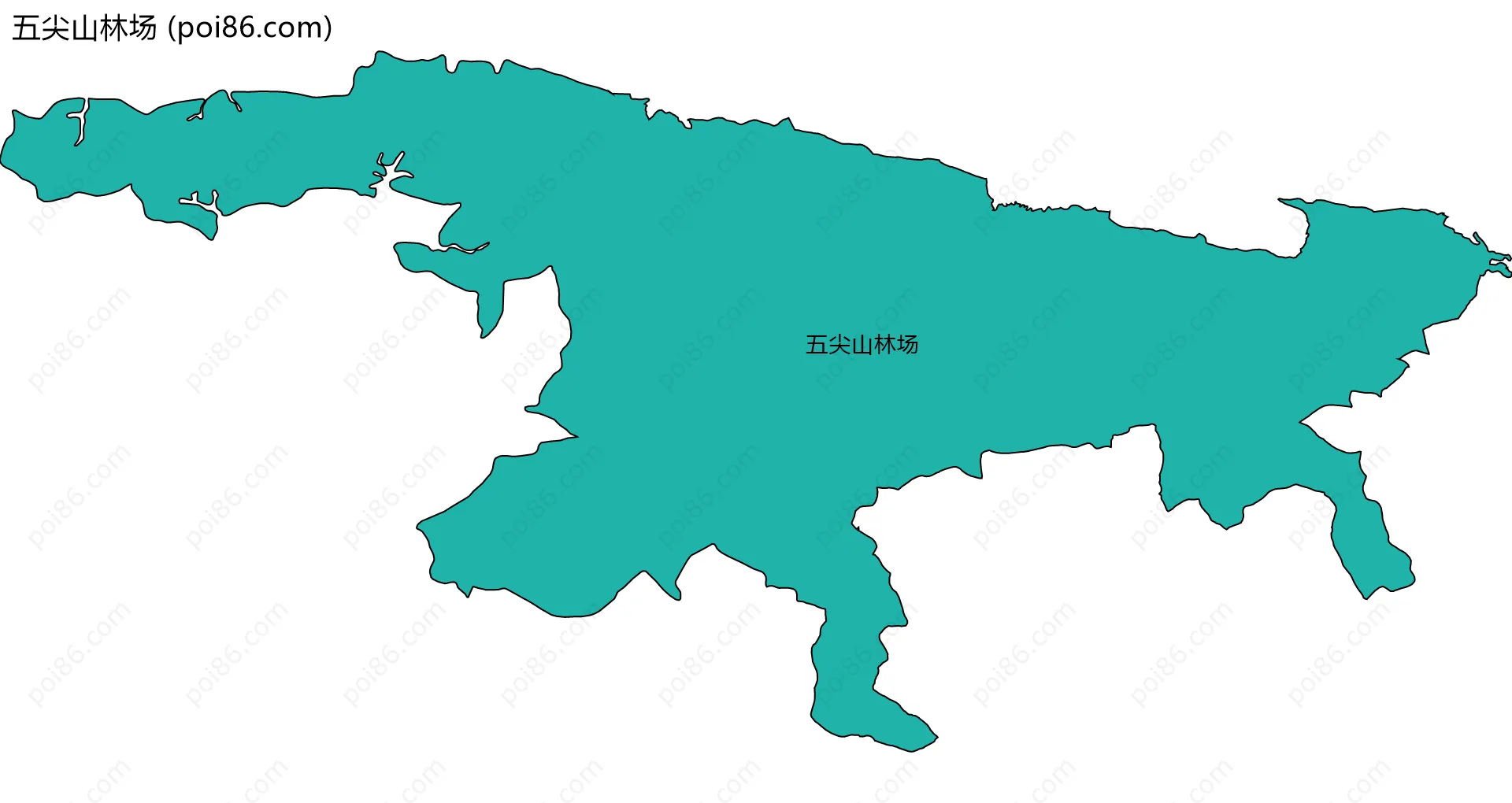 五尖山林场边界地图