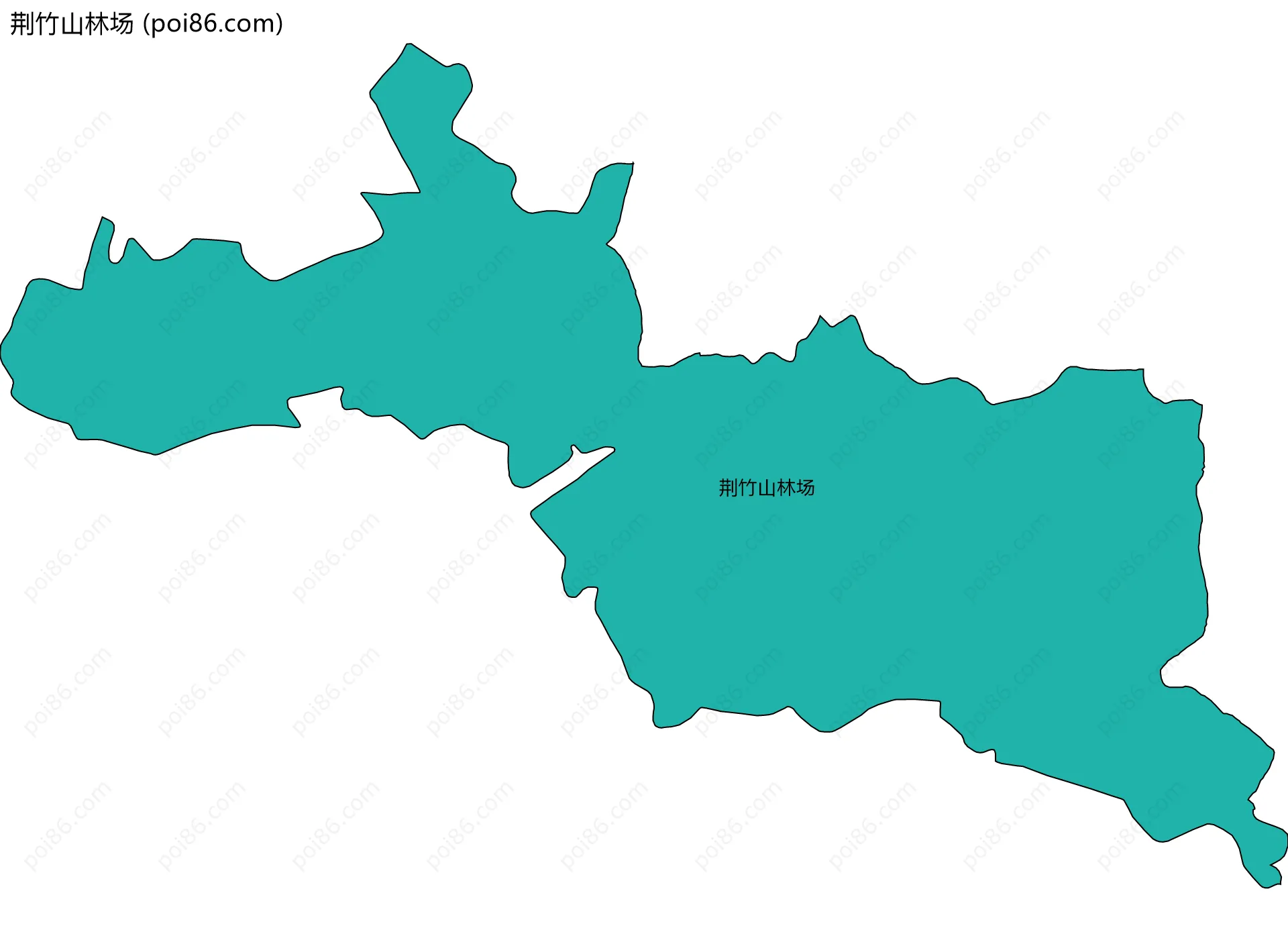 荆竹山林场边界地图