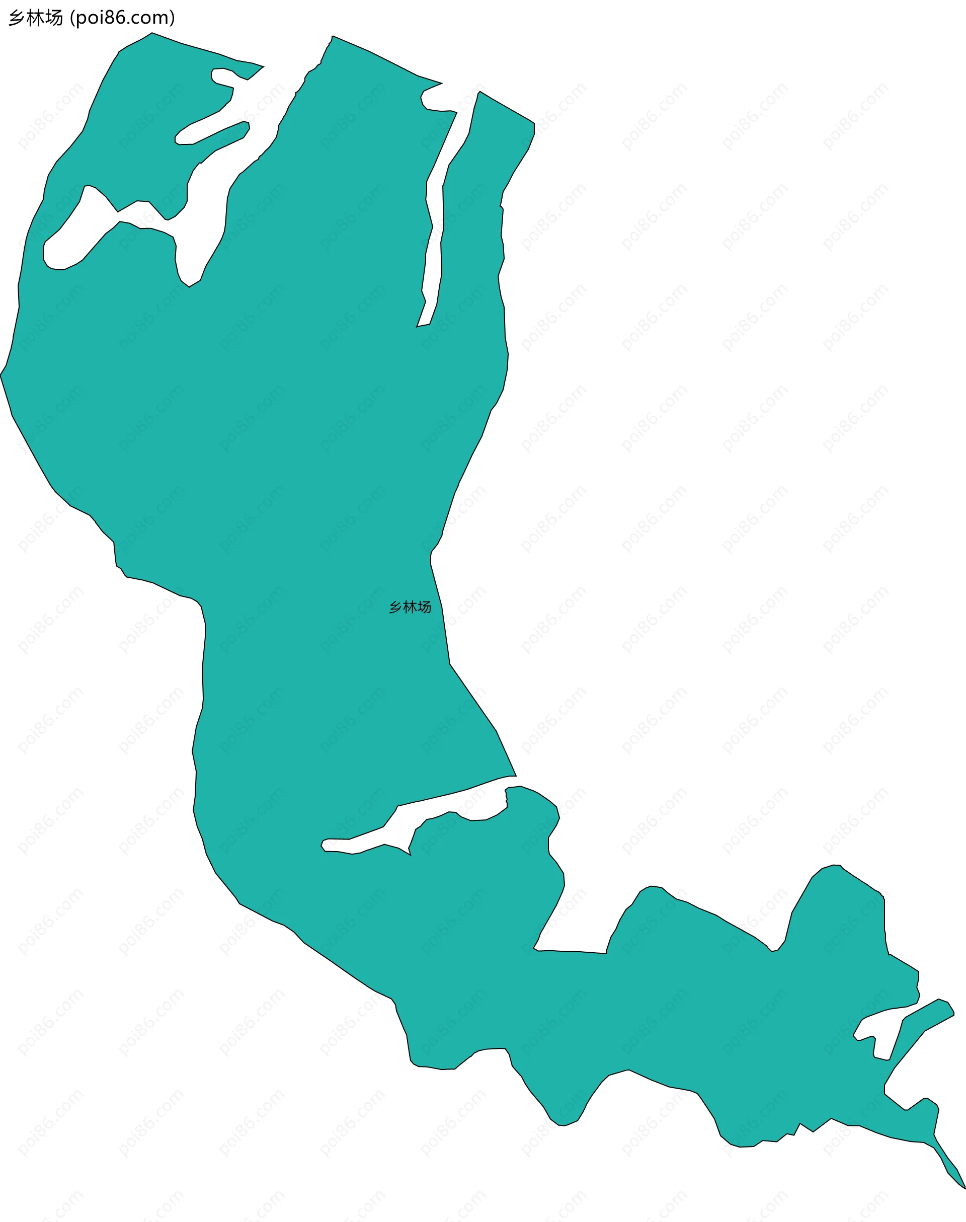 乡林场边界地图