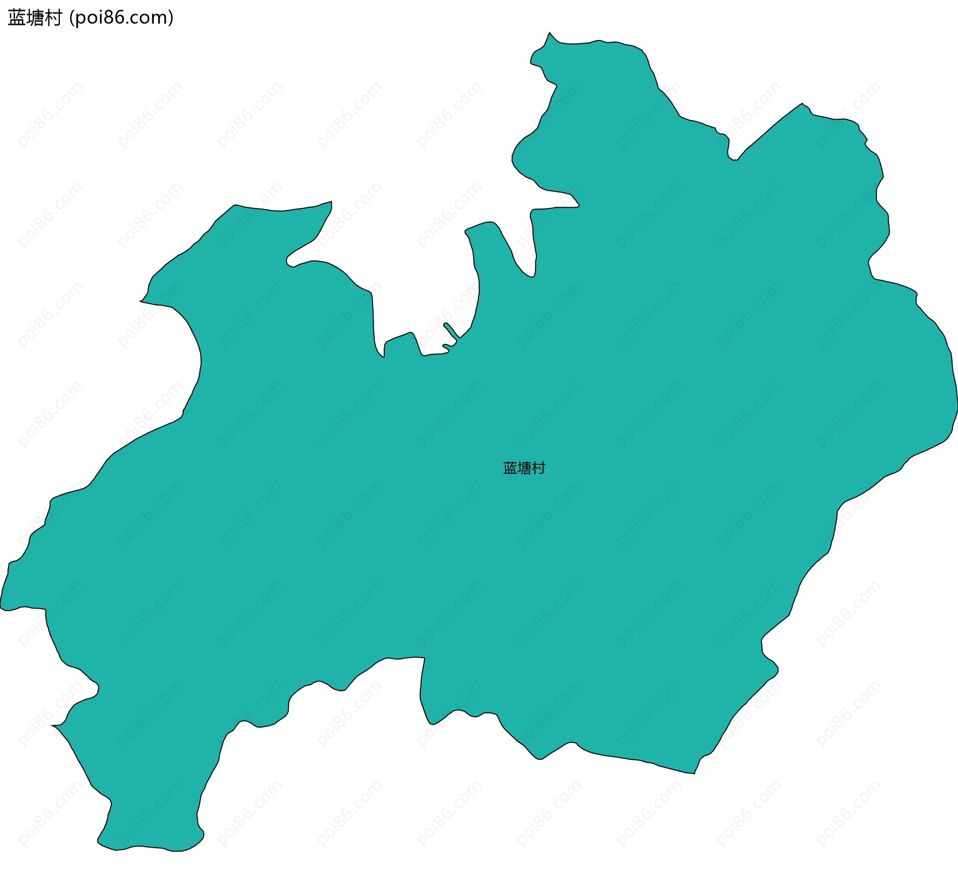 蓝塘村边界地图