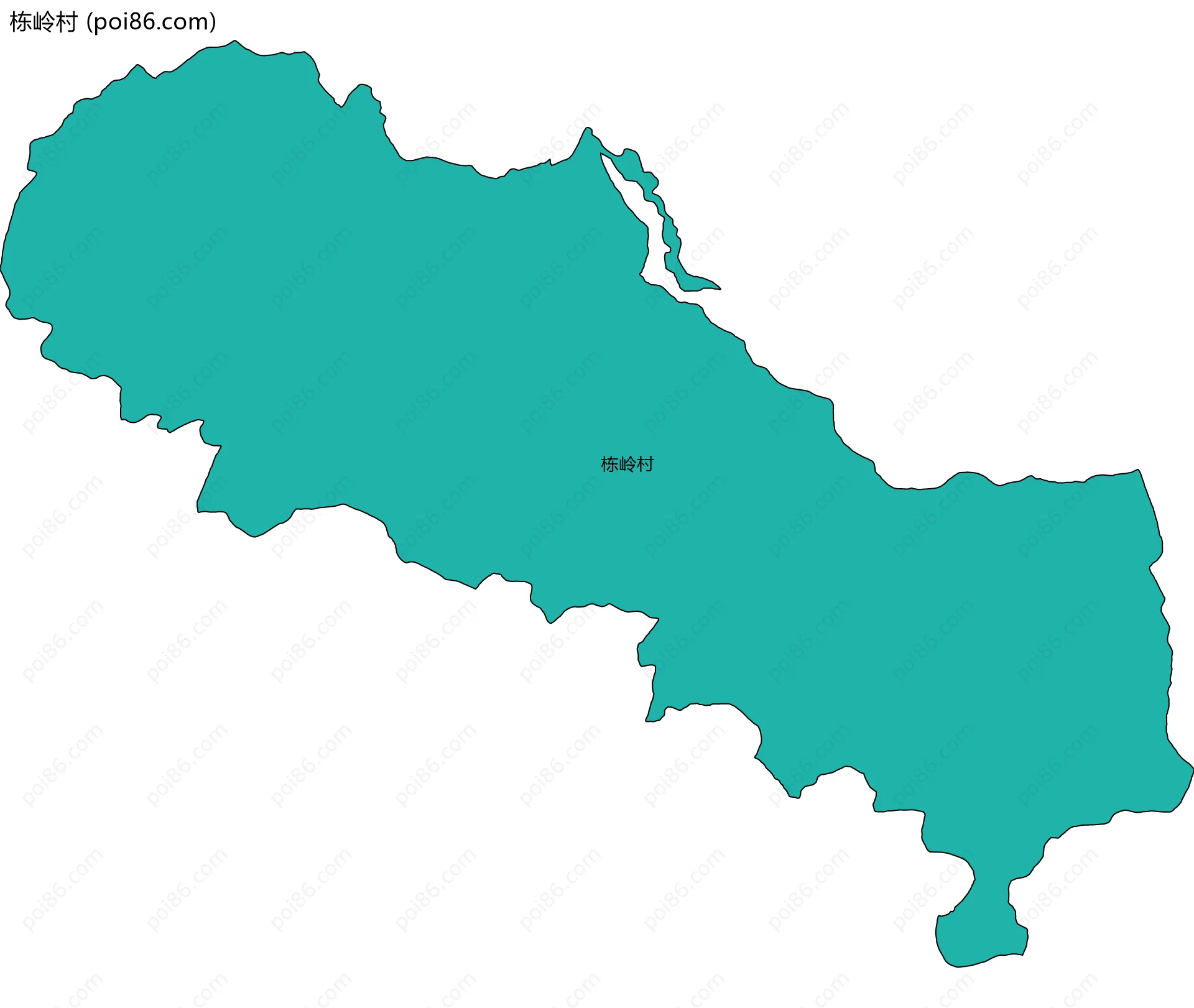 栋岭村边界地图