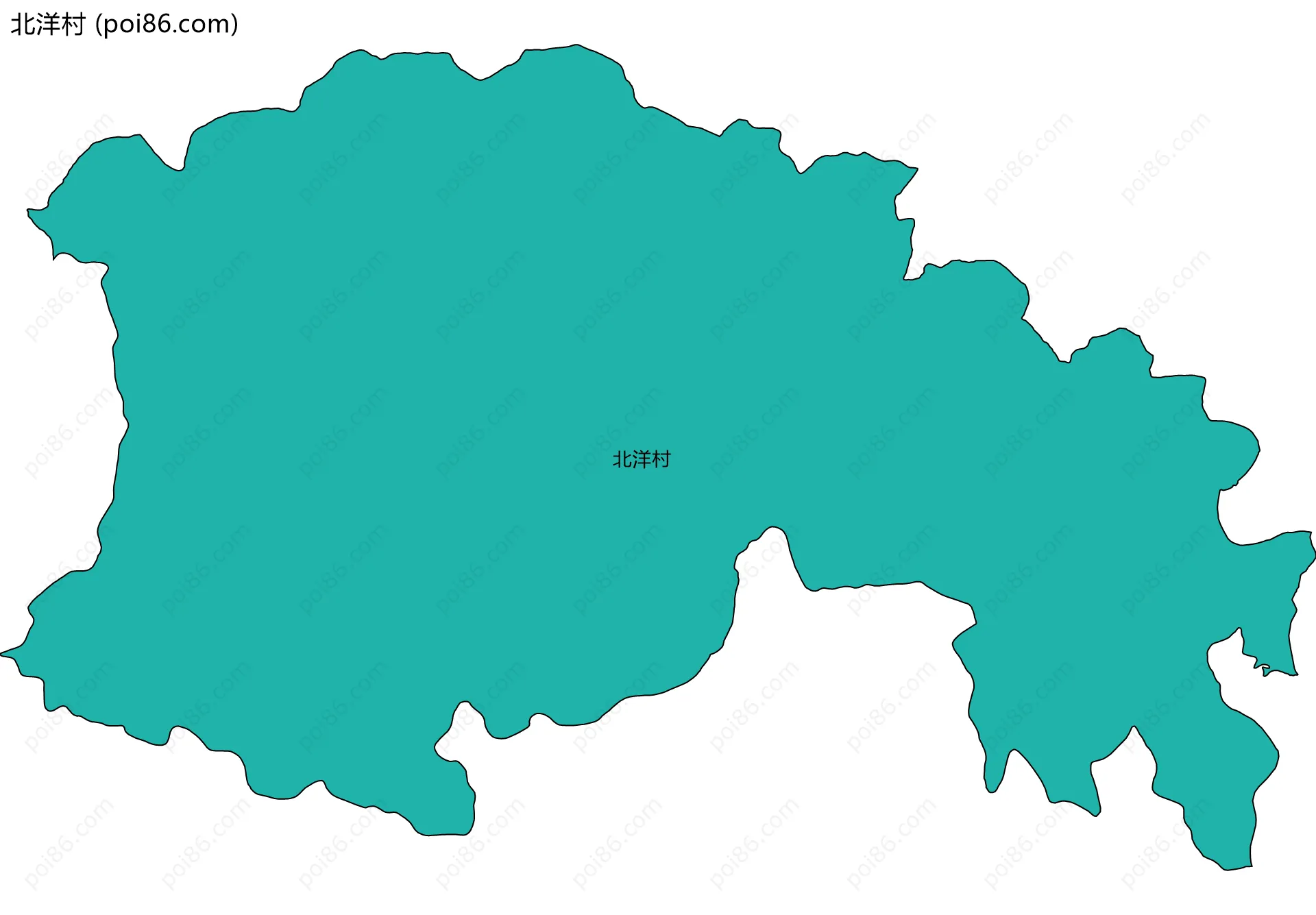 北洋村边界地图