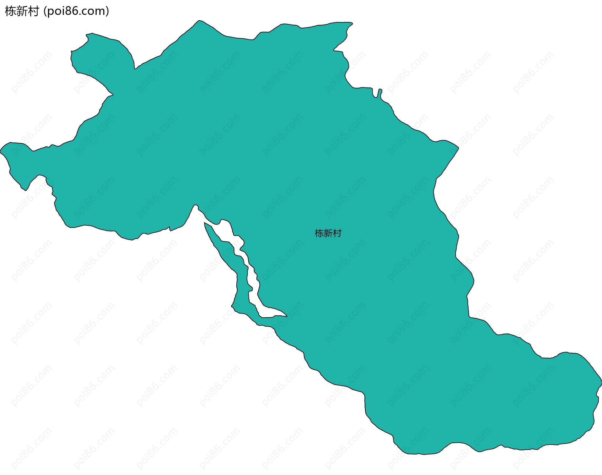 栋新村边界地图