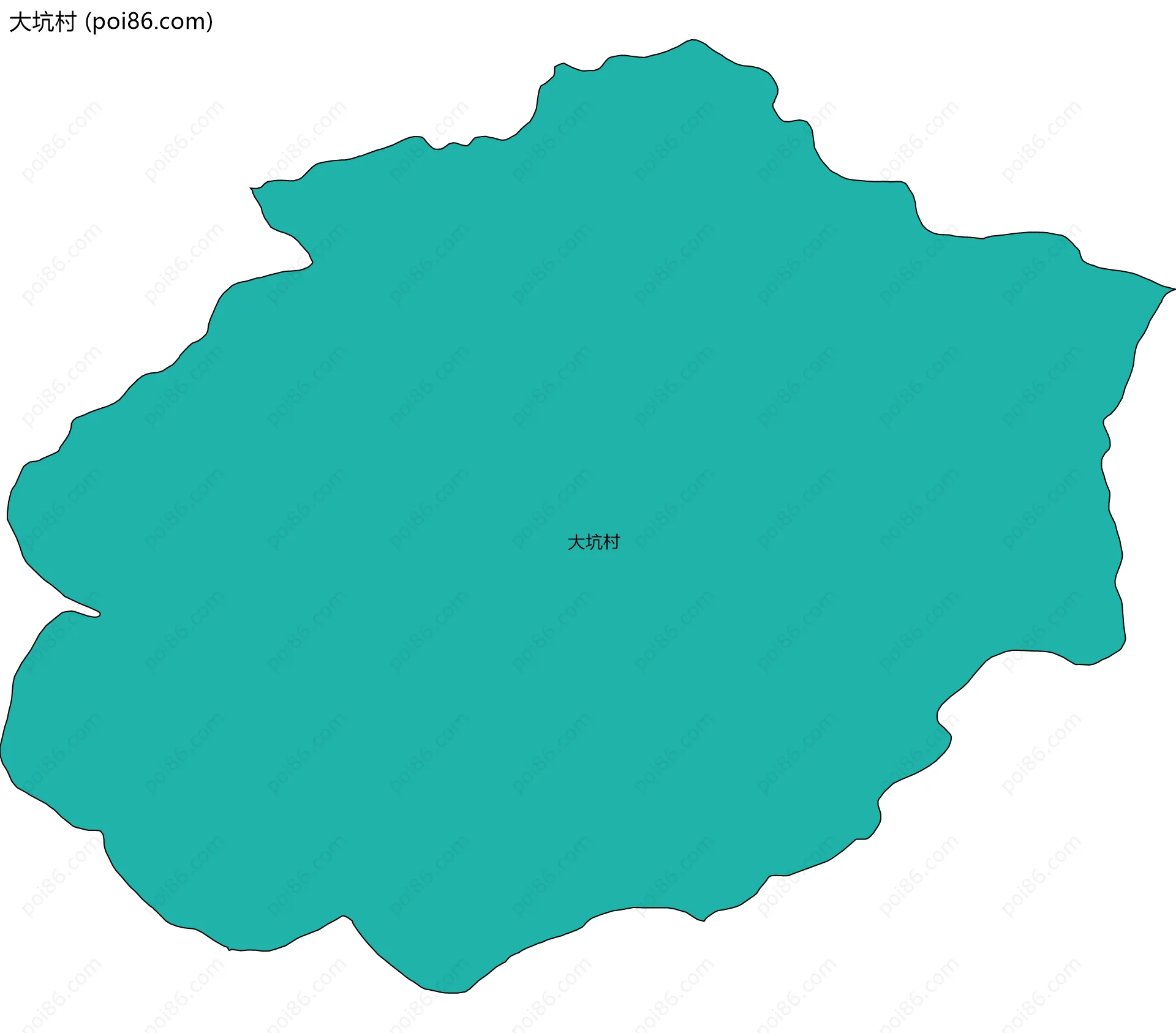 大坑村边界地图