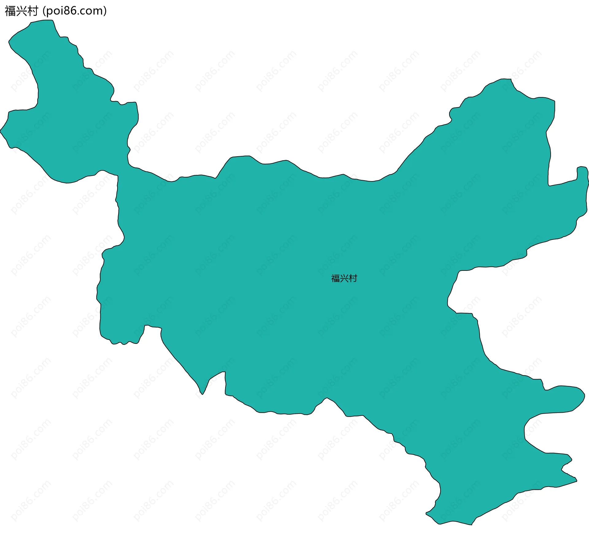 福兴村边界地图