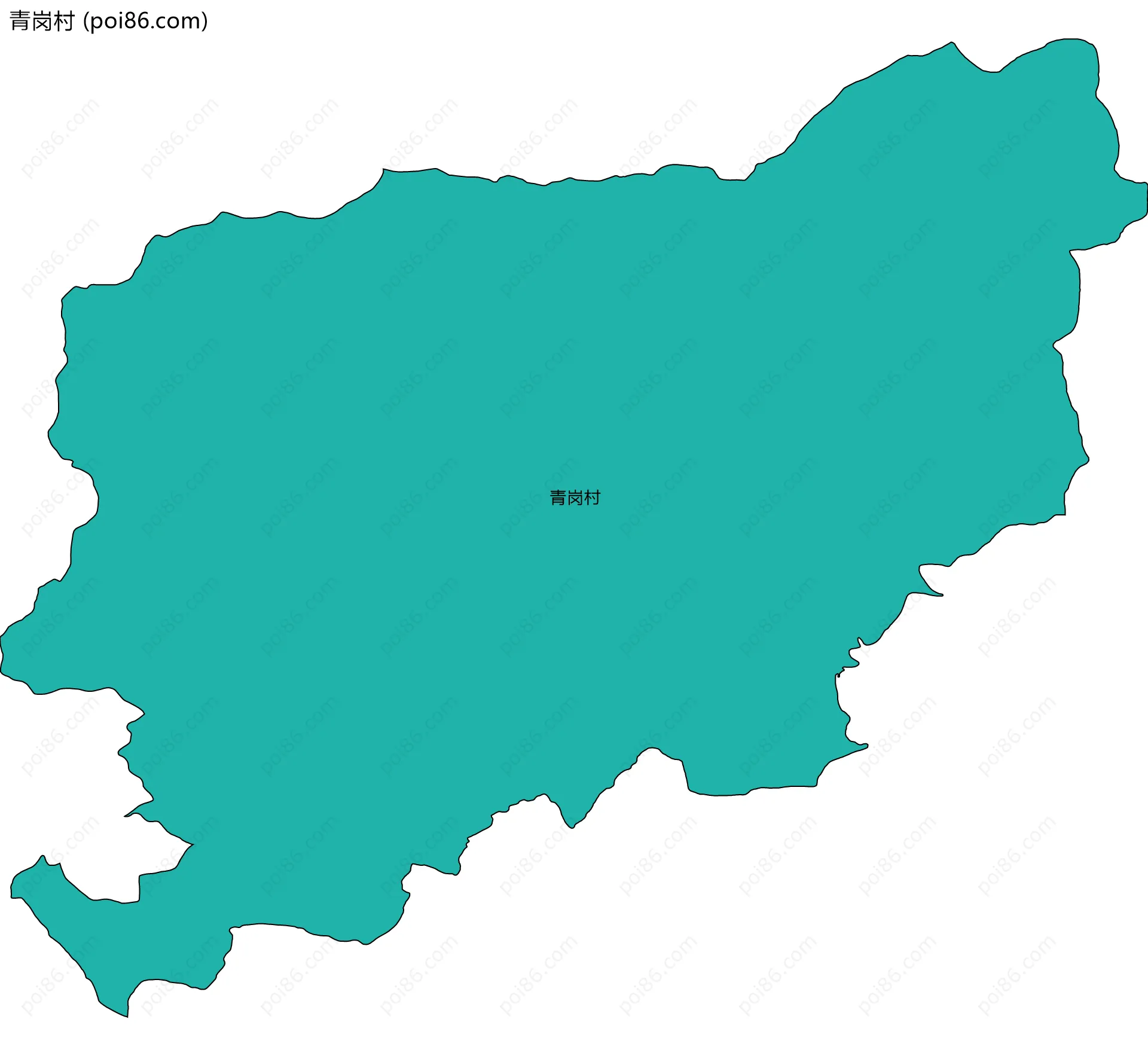 青岗村边界地图