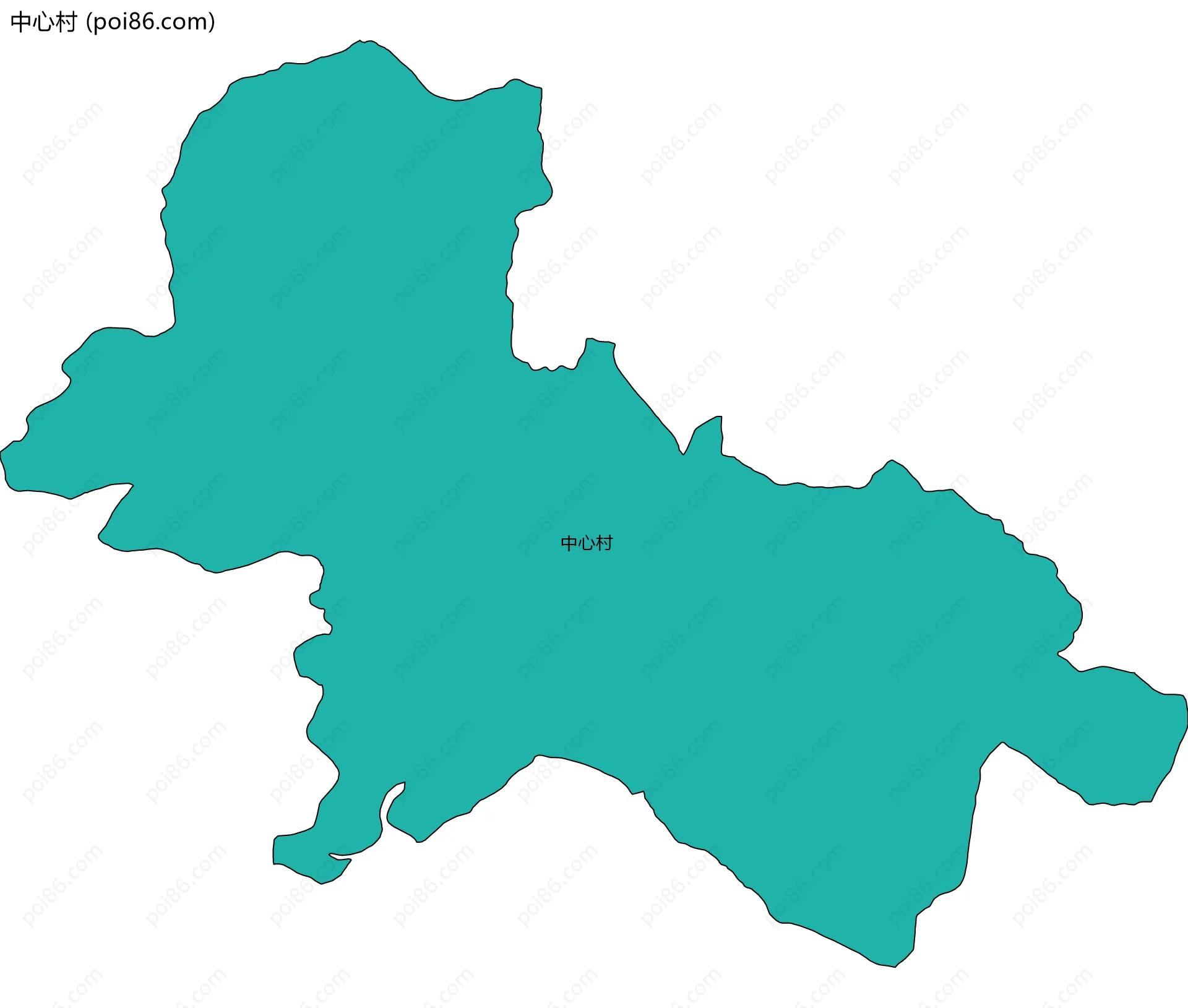 中心村边界地图