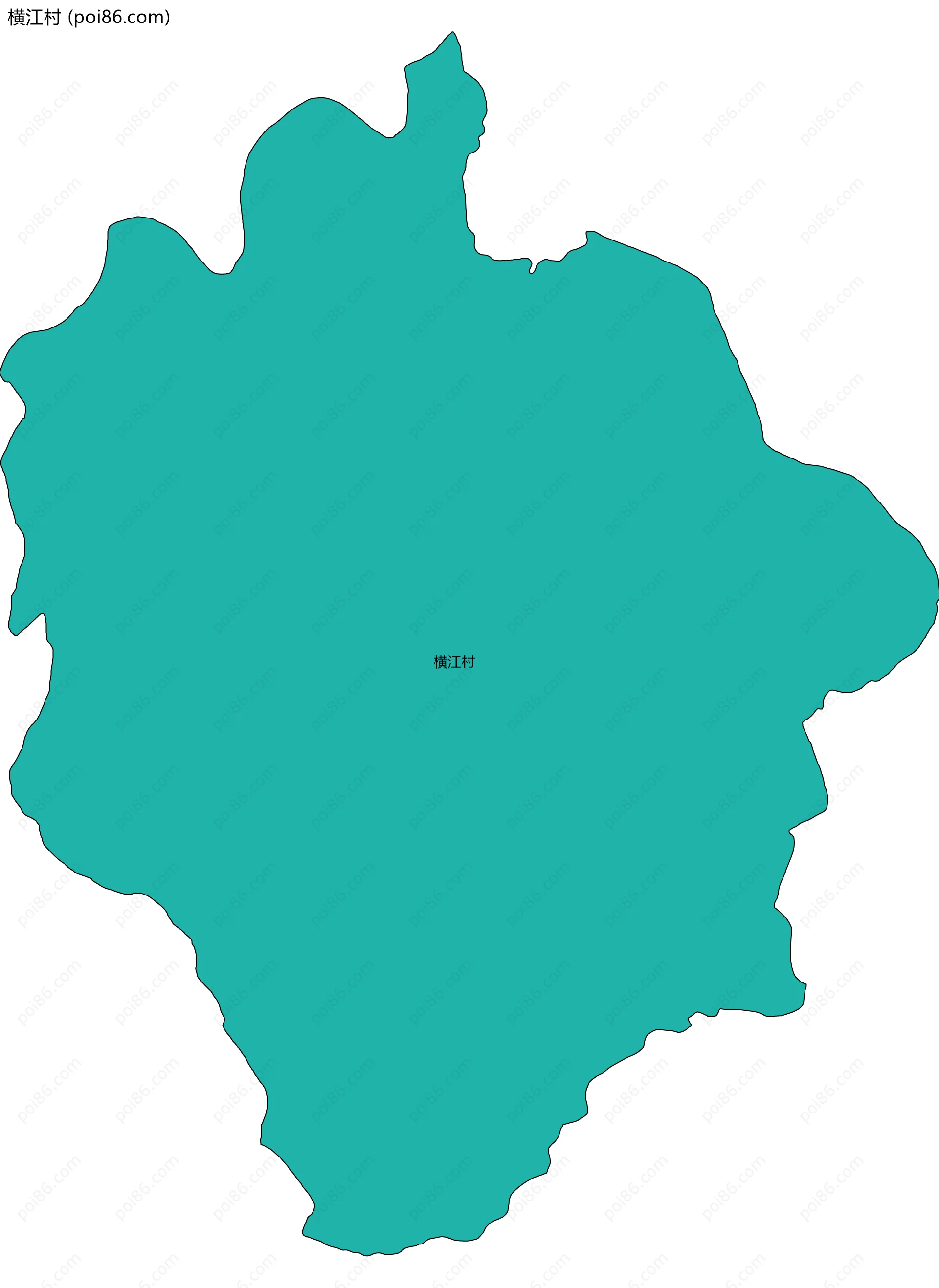横江村边界地图