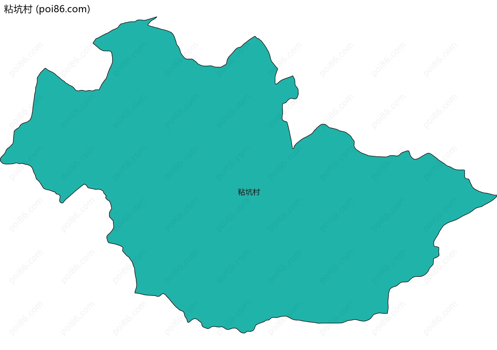 粘坑村边界地图