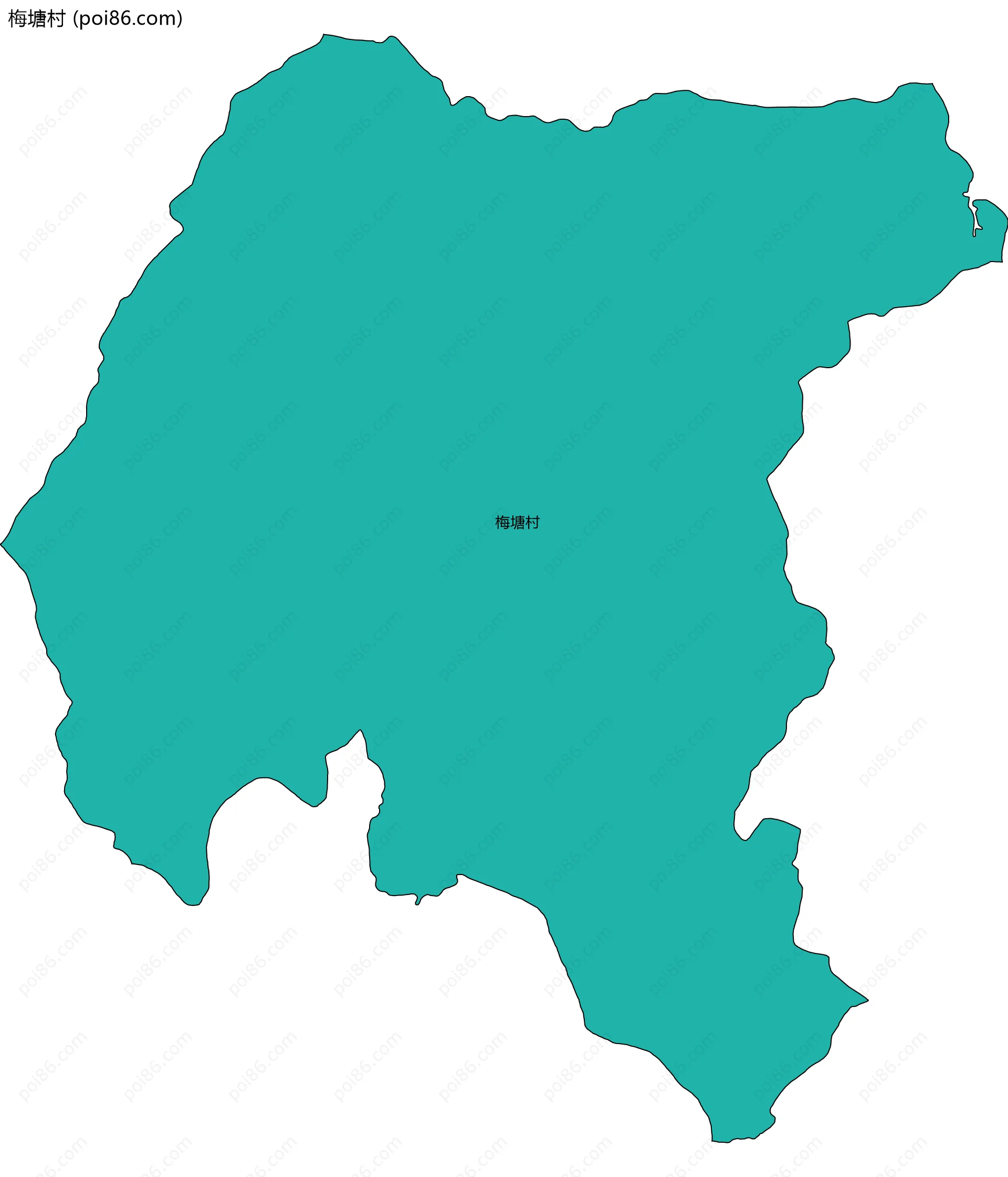 梅塘村边界地图