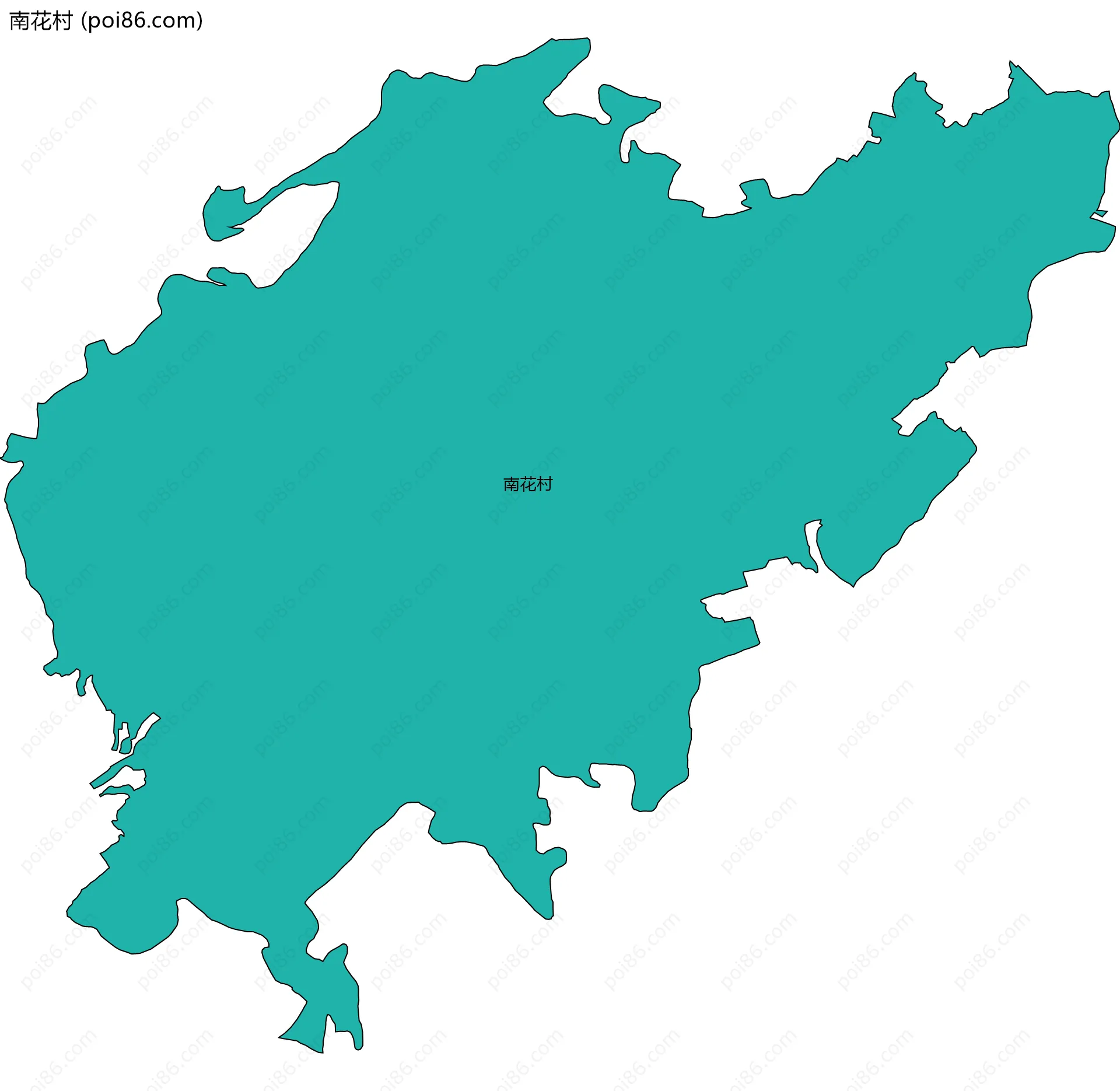 南花村边界地图