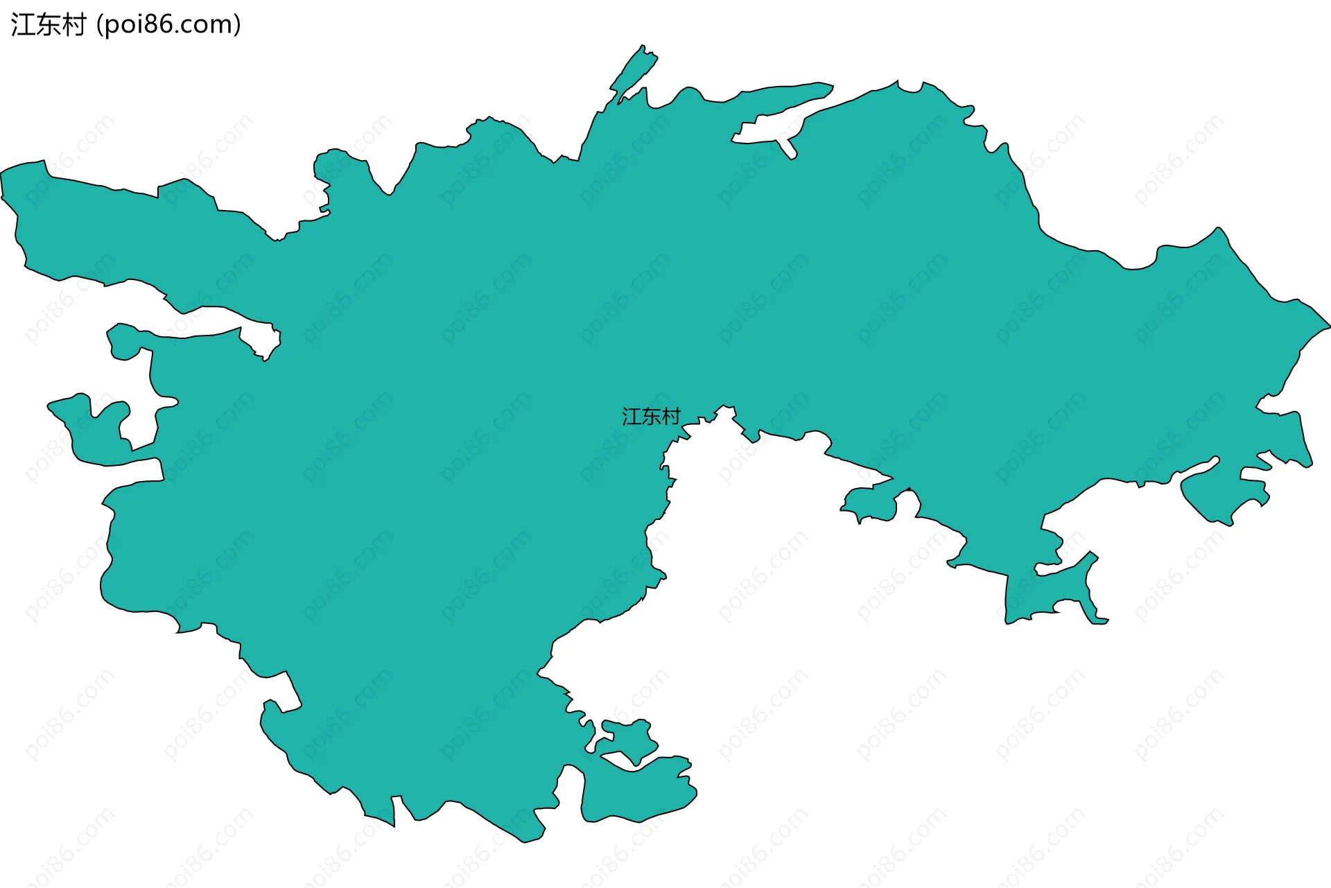 江东村边界地图