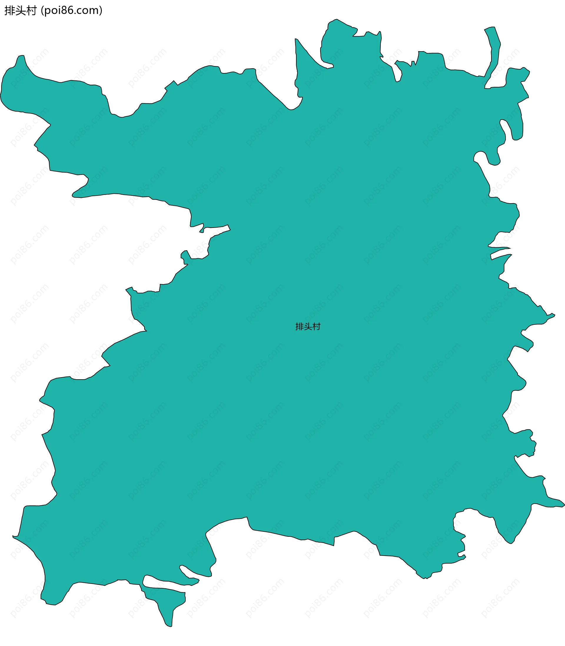 排头村边界地图