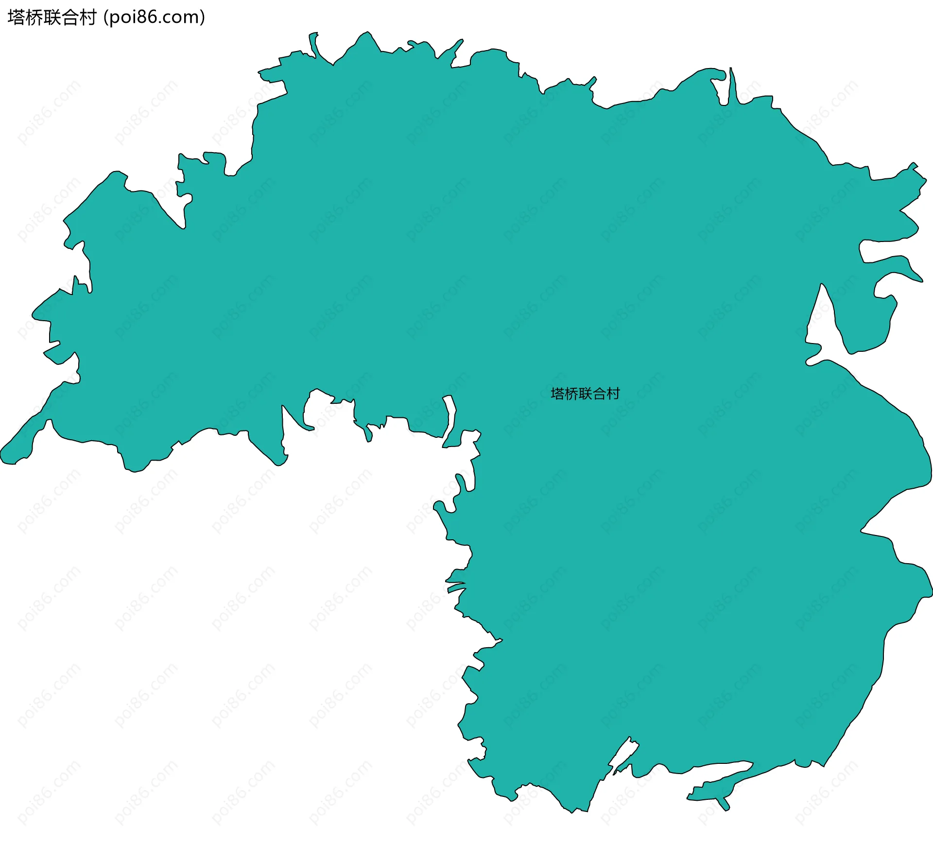塔桥联合村边界地图