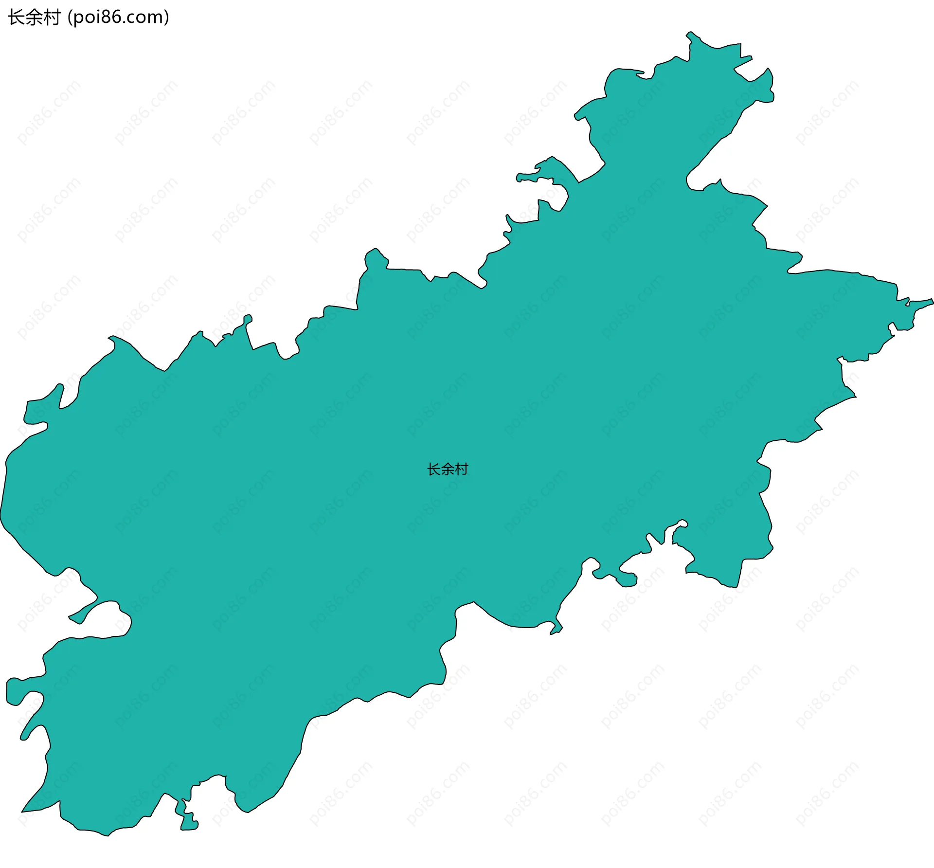 长余村边界地图