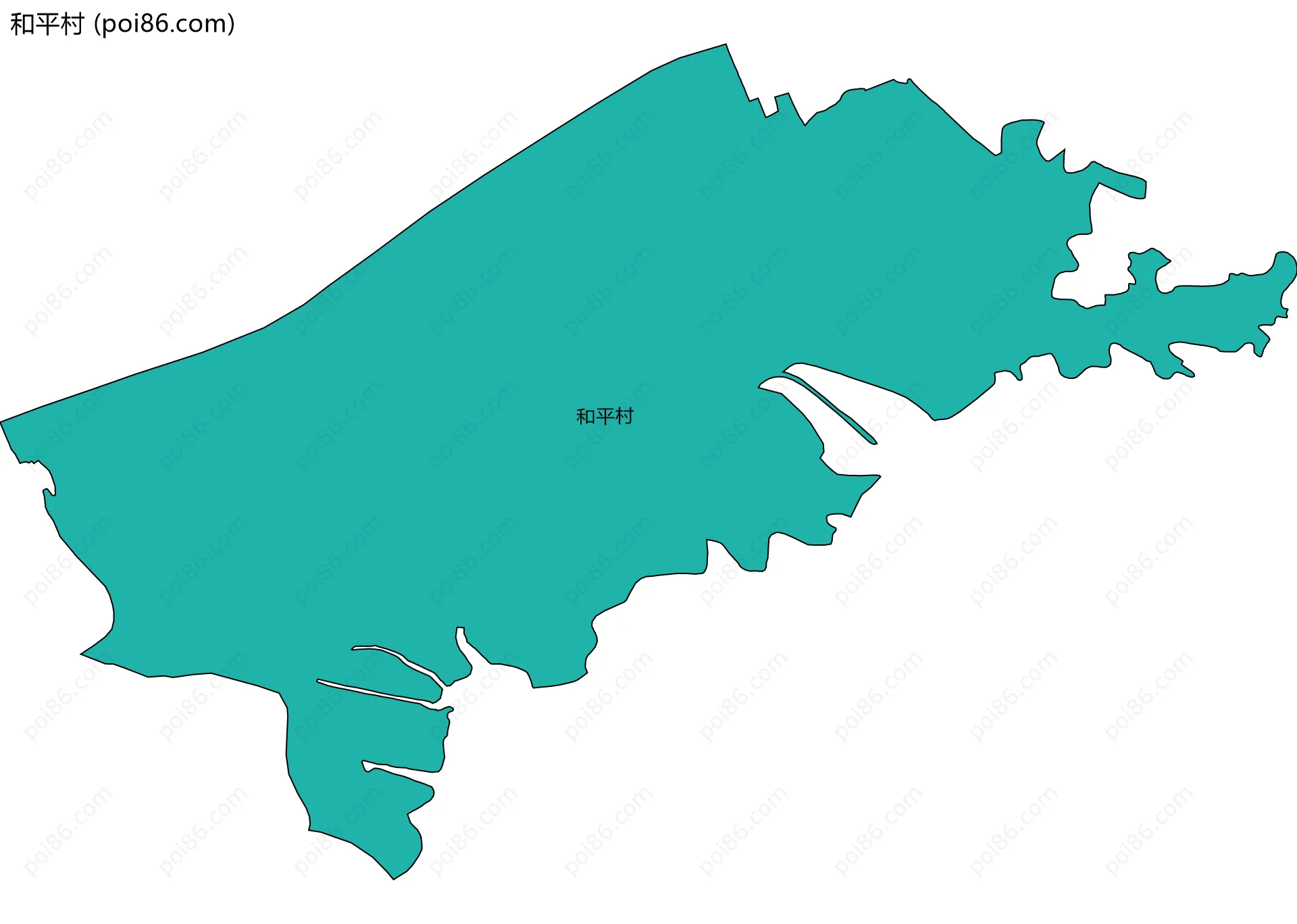 和平村边界地图