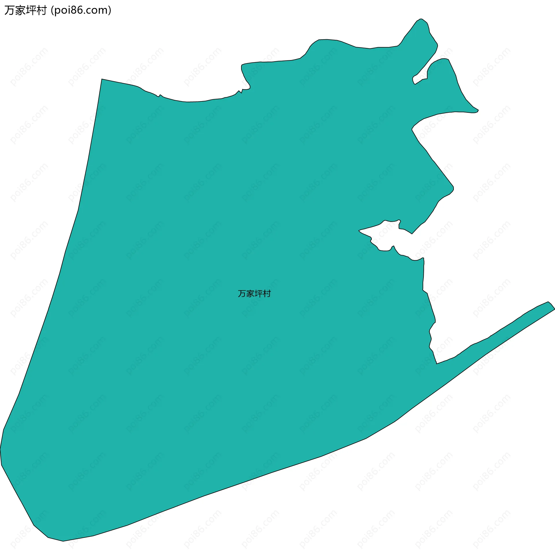 万家坪村边界地图