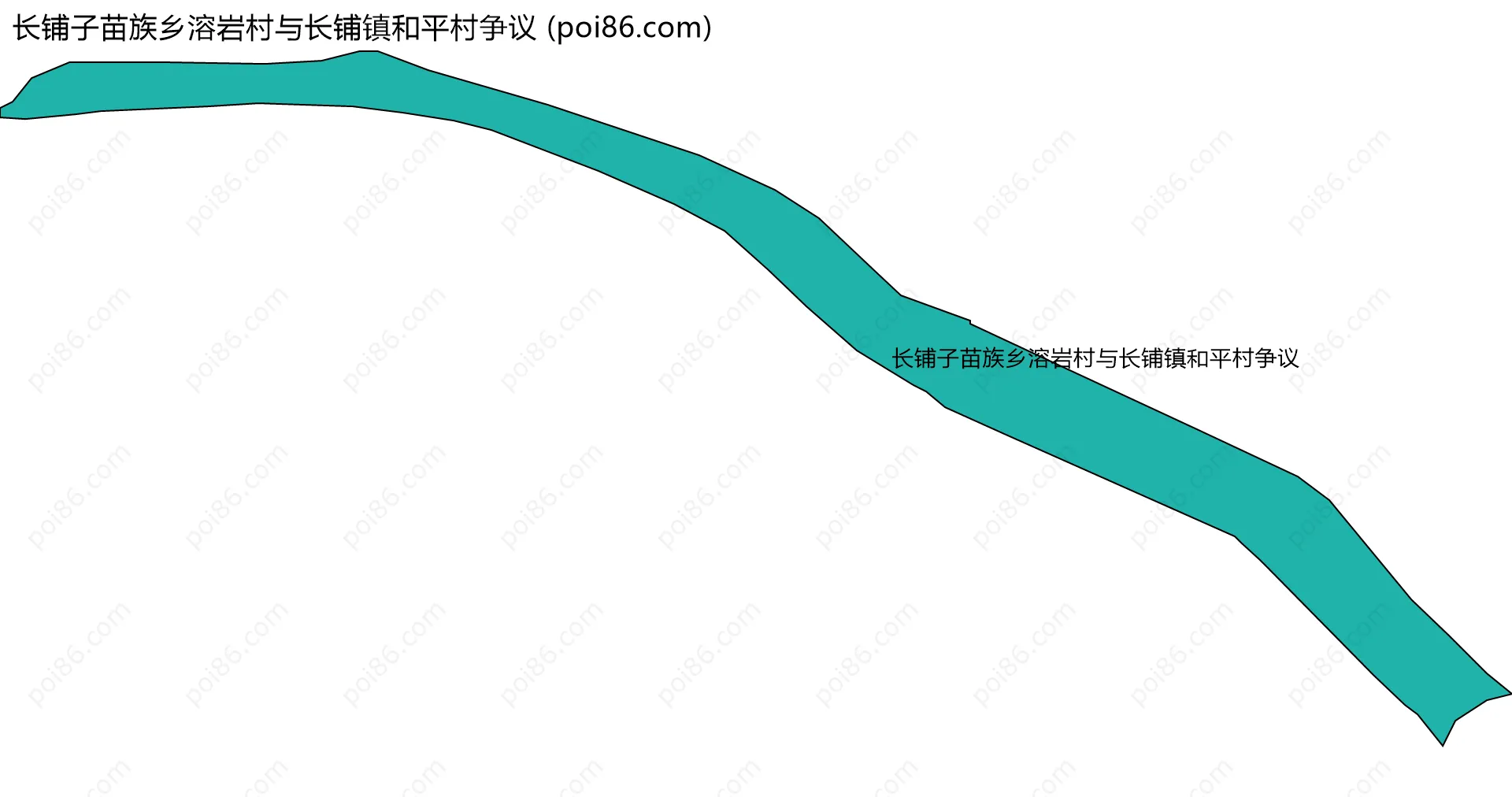 长铺子苗族乡溶岩村与长铺镇和平村争议边界地图
