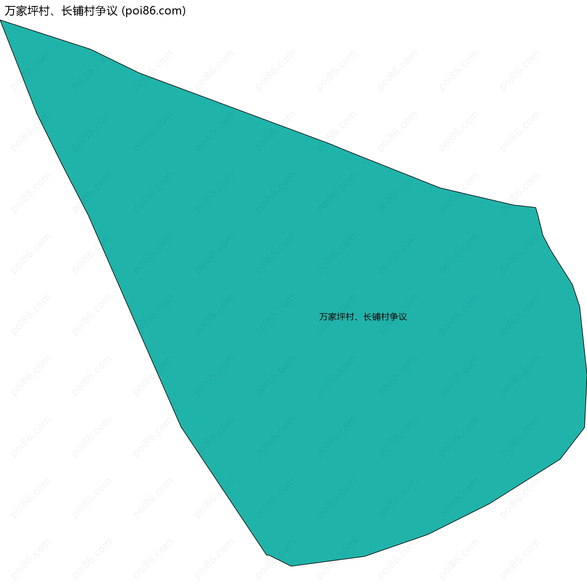 万家坪村、长铺村争议边界地图