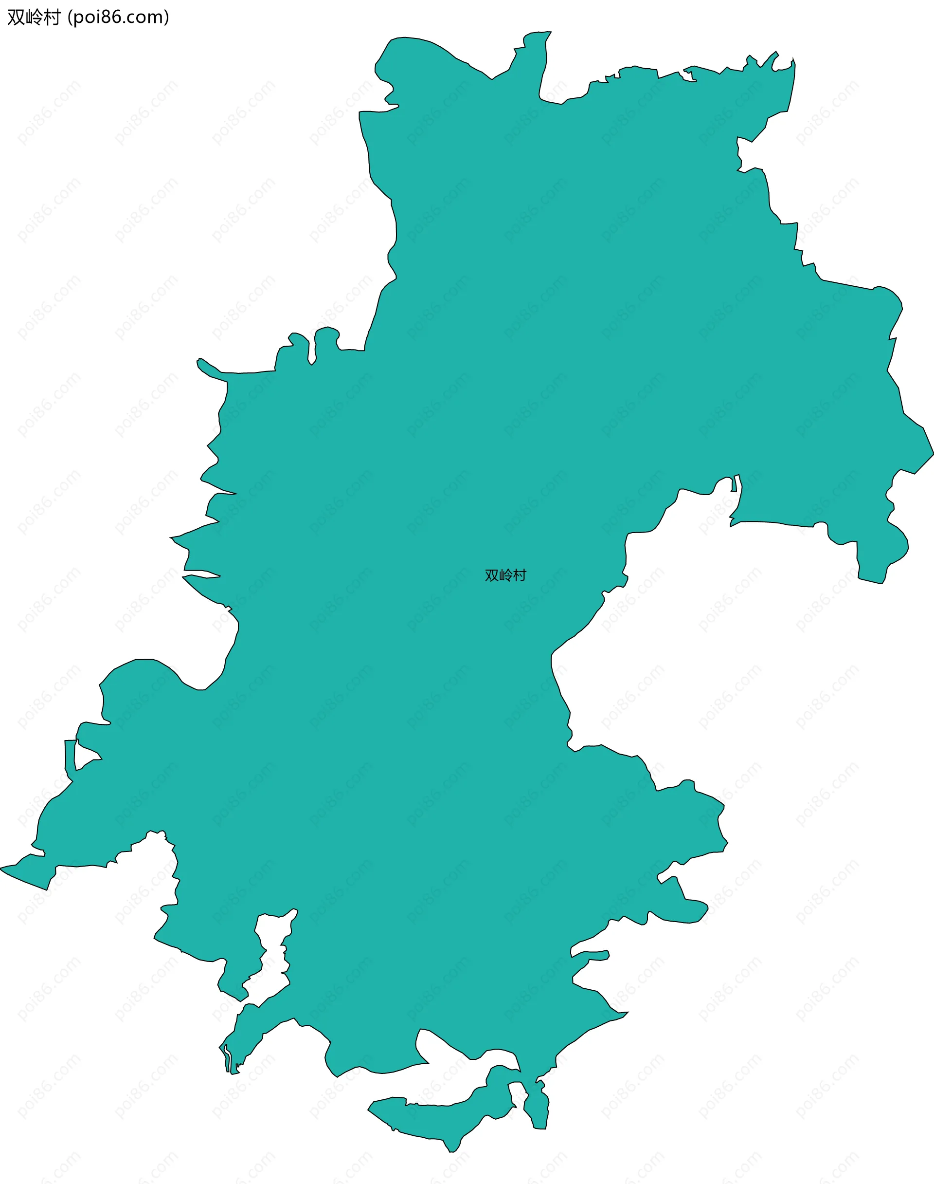 双岭村边界地图