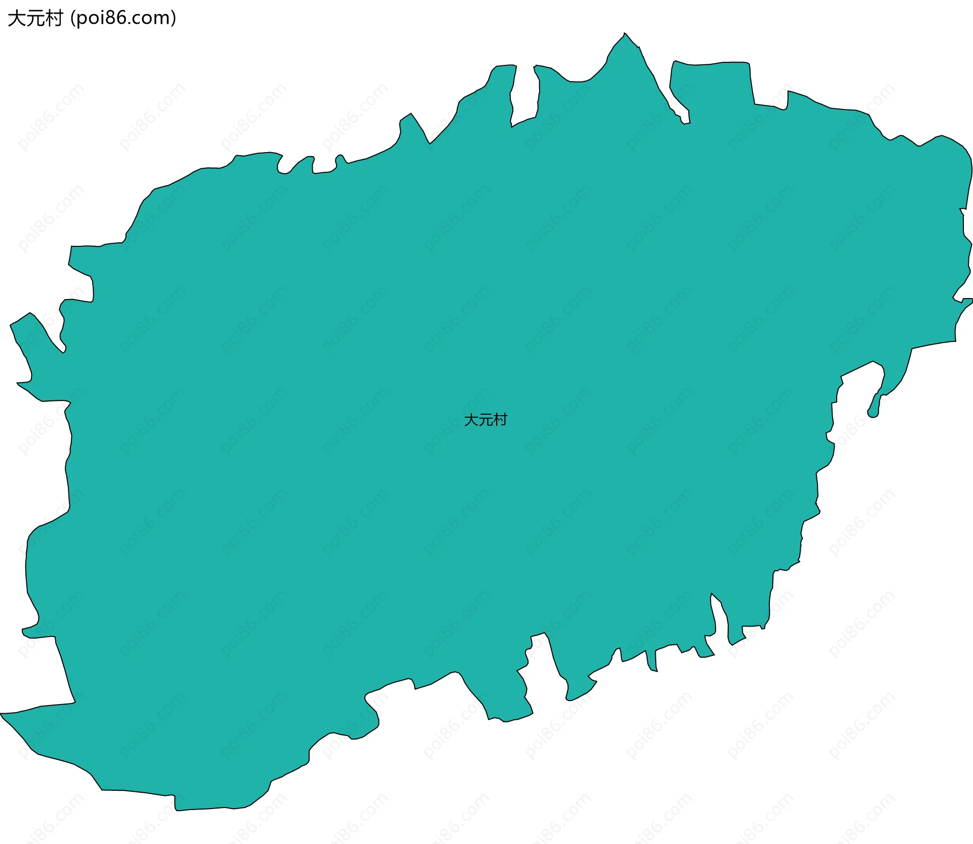 大元村边界地图