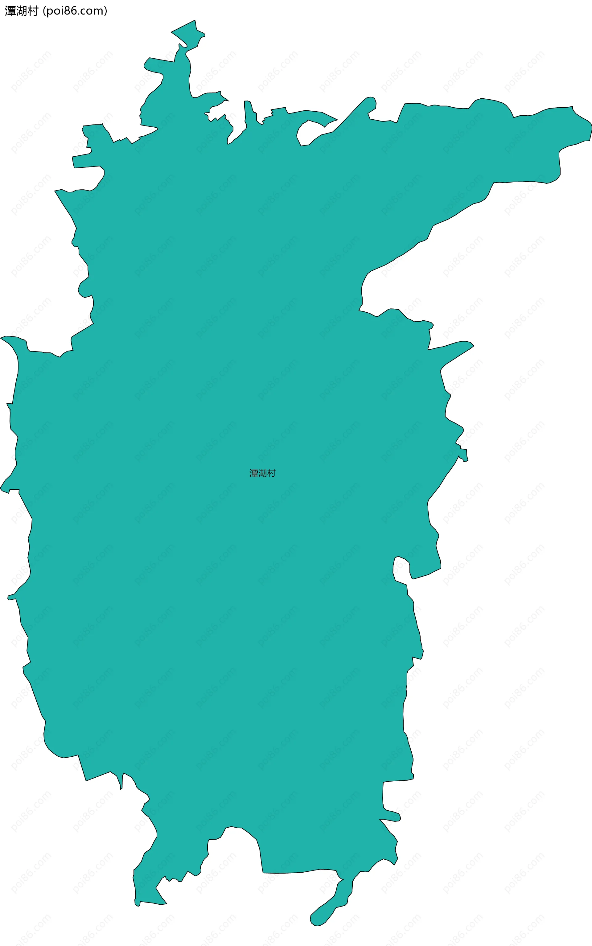 潭湖村边界地图