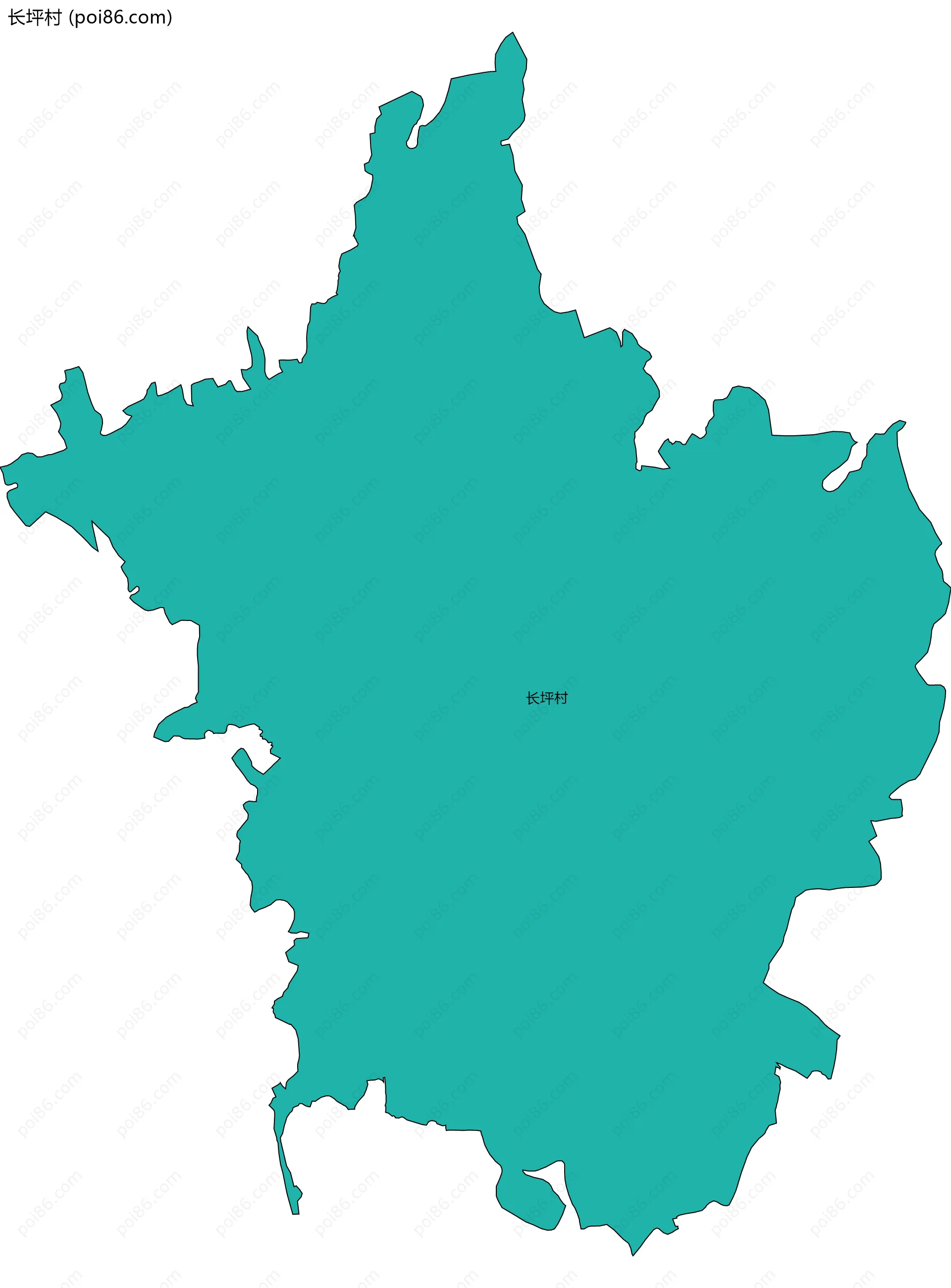 长坪村边界地图