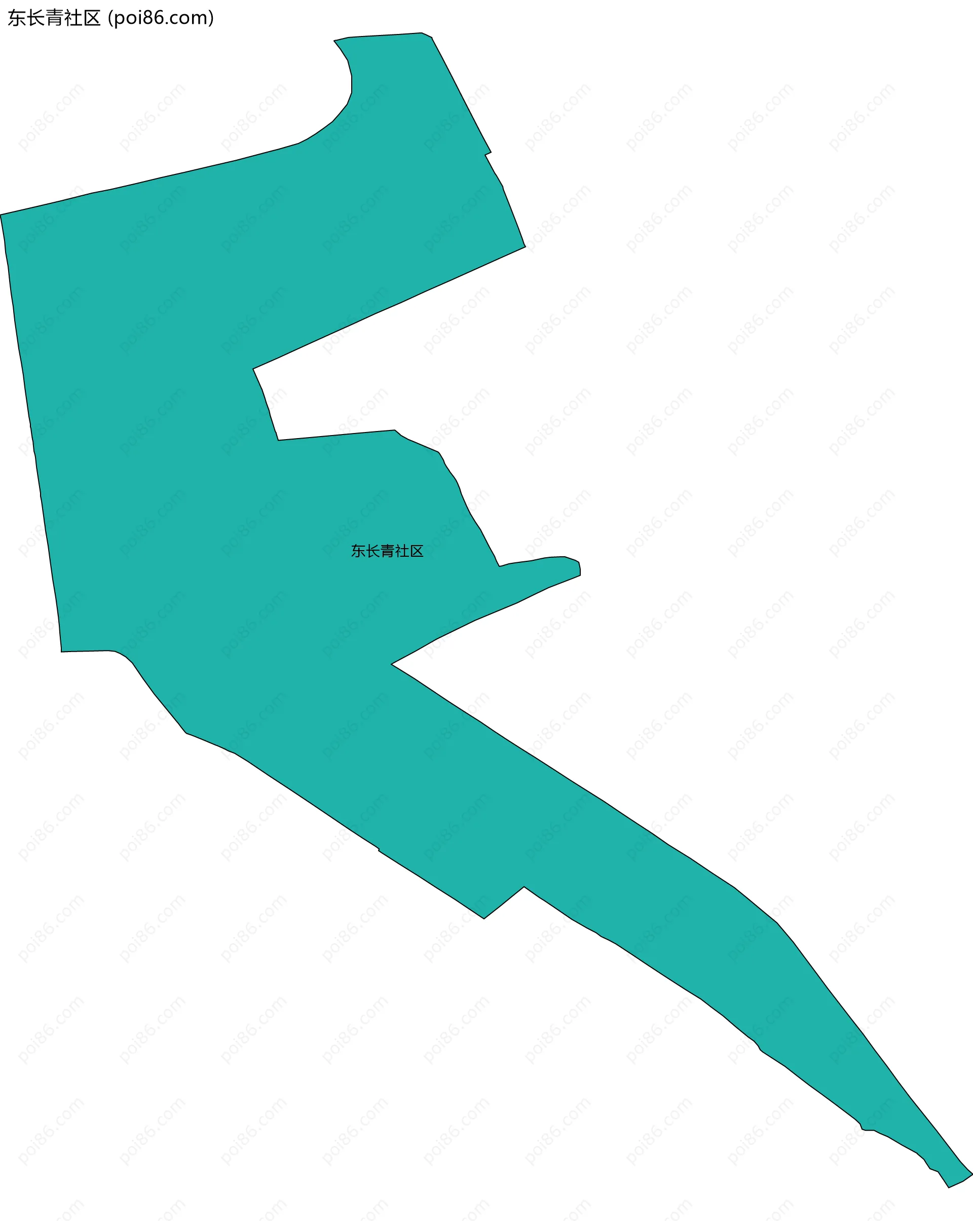 东长青社区边界地图