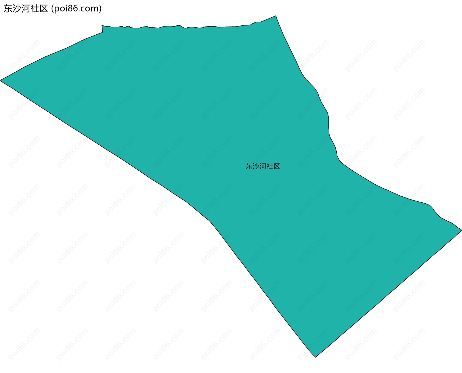 东沙河社区边界地图